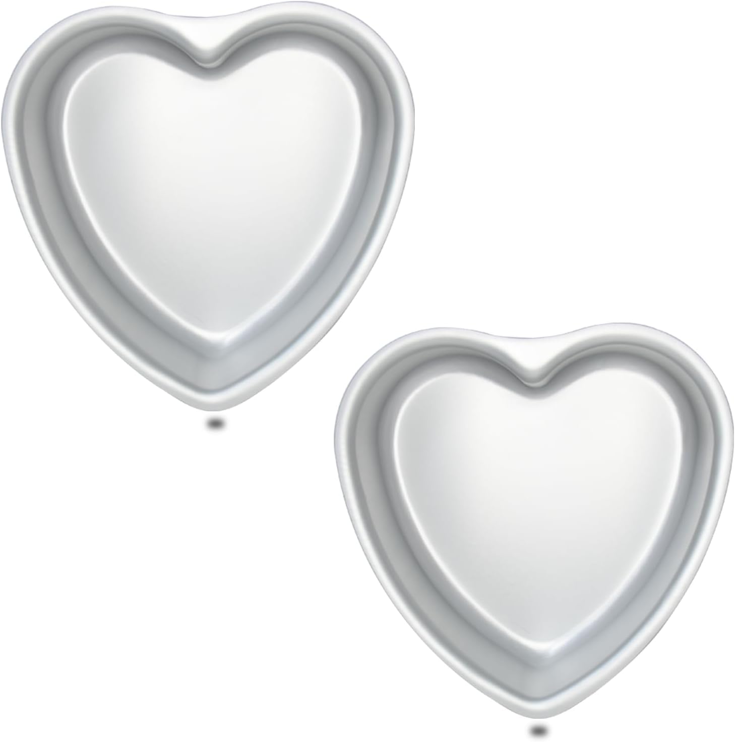 Set of 2 Heart-shaped cake pan, heart-shaped cake tin, aluminum, 8-inch heart-sh...