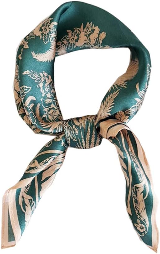 100% Mulberry Silk Scarfs for Women-Lightweight Square Satin Head Scarf-Small Si...