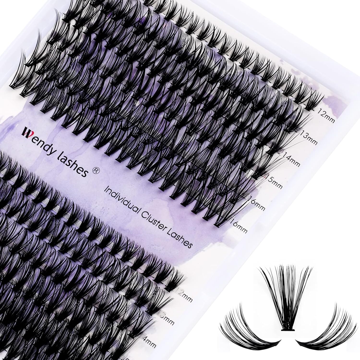 Individual Lashes Cluster Lashes Extension D Curl 0.07mm 30D/40D Mixed 12-16mm L...