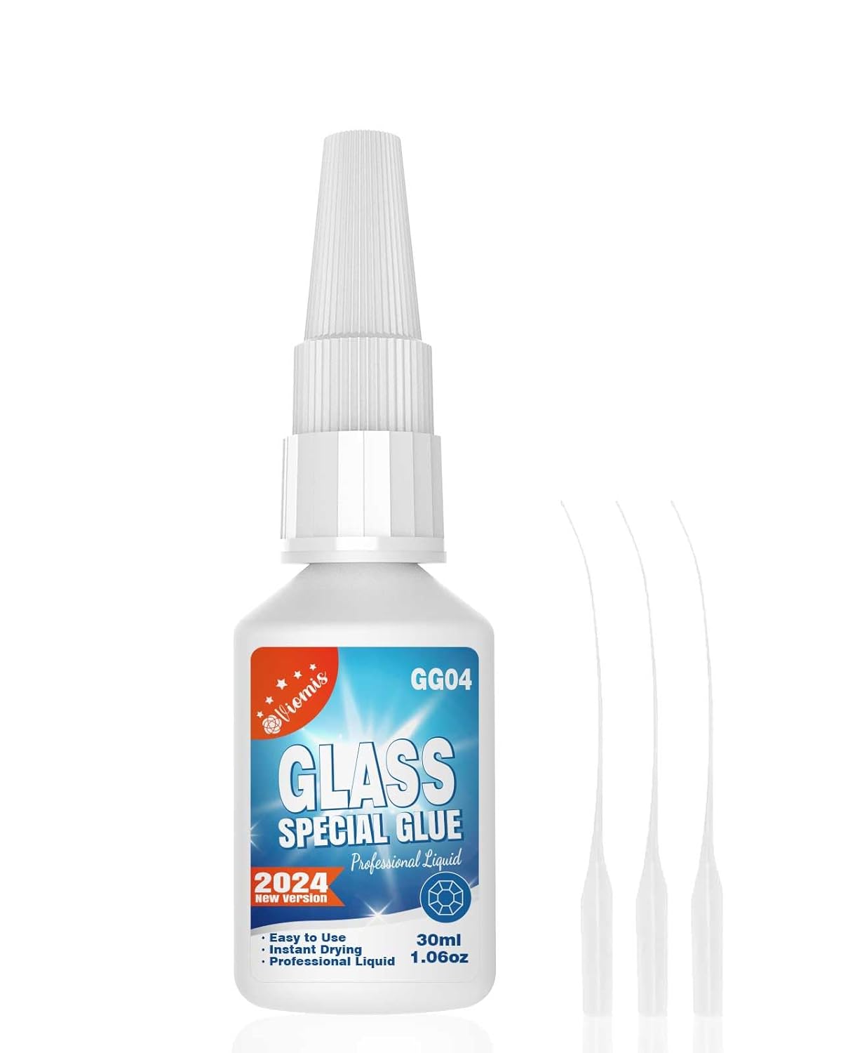 30g Clear Glass Glue - Strong Adhesive for Glass to Glass Bonding, Fast Drying,...