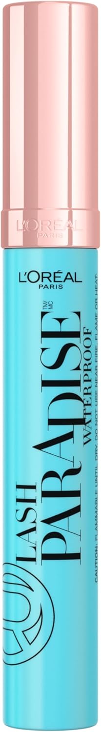 L'Oréal Paris Paradise (Waterproof Black), Intense Volume, Castor Oil-Enriched,...