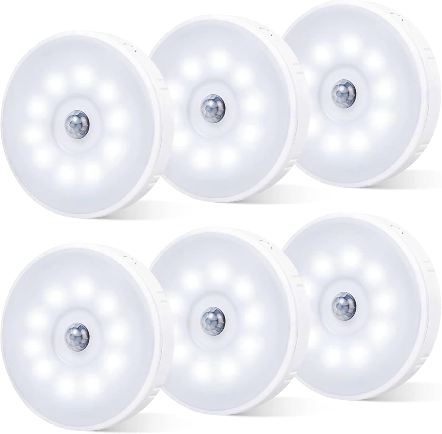 innolife 6 Pack Motion Sensor Lights Indoor,10 LEDs Smart Night Light Battery Op...