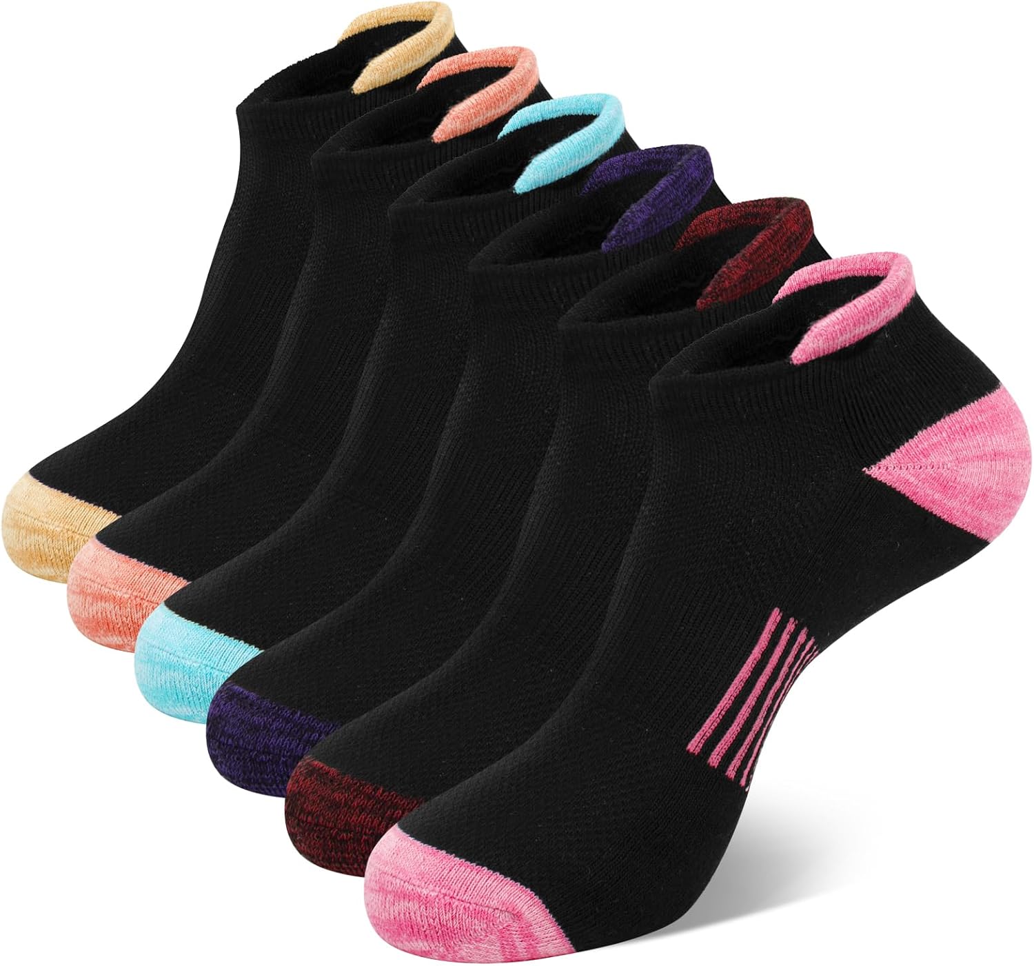 YSense Snug 6 Pairs Sports Socks Womens Ladies Running Walking Mesh Trainer Ankl...