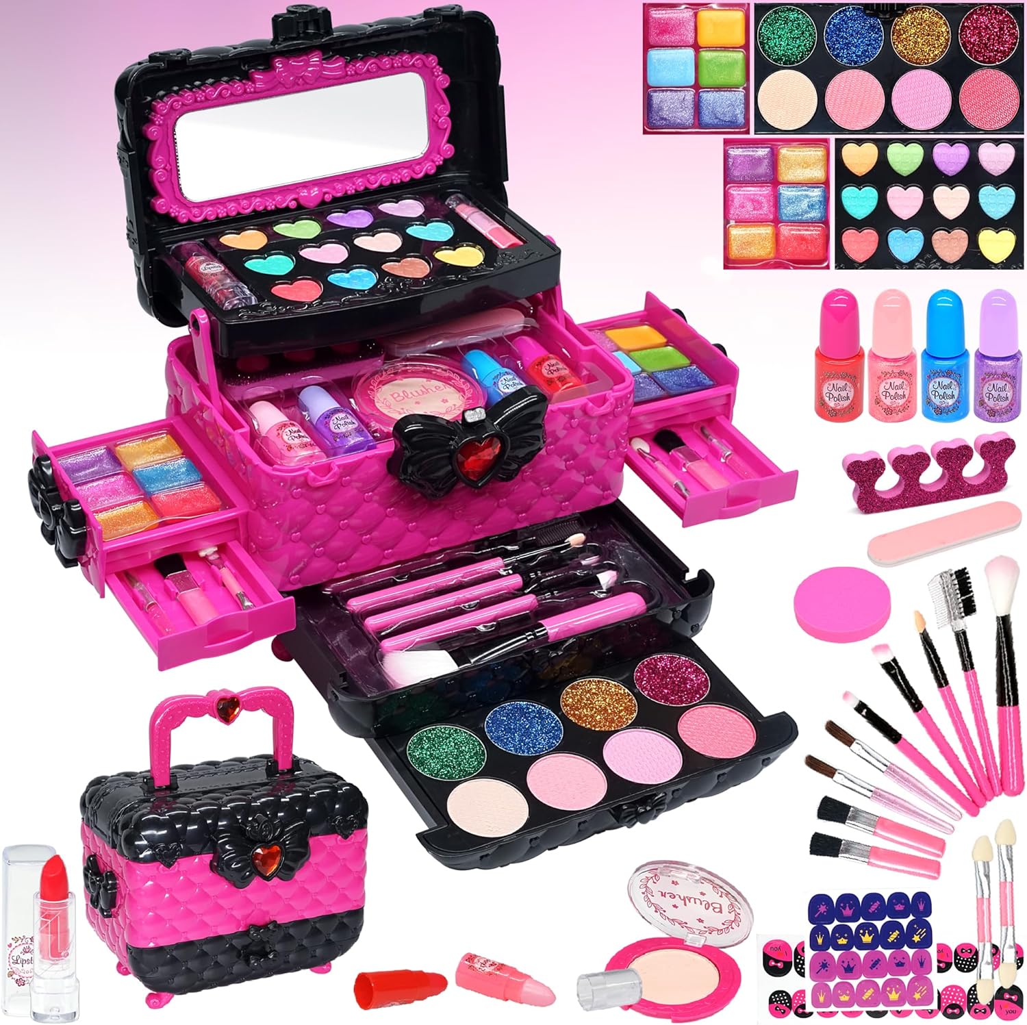 Kids Make Up Toys for Girls - Safe and Washable Kids Makeup Sets for Girls, Real...
