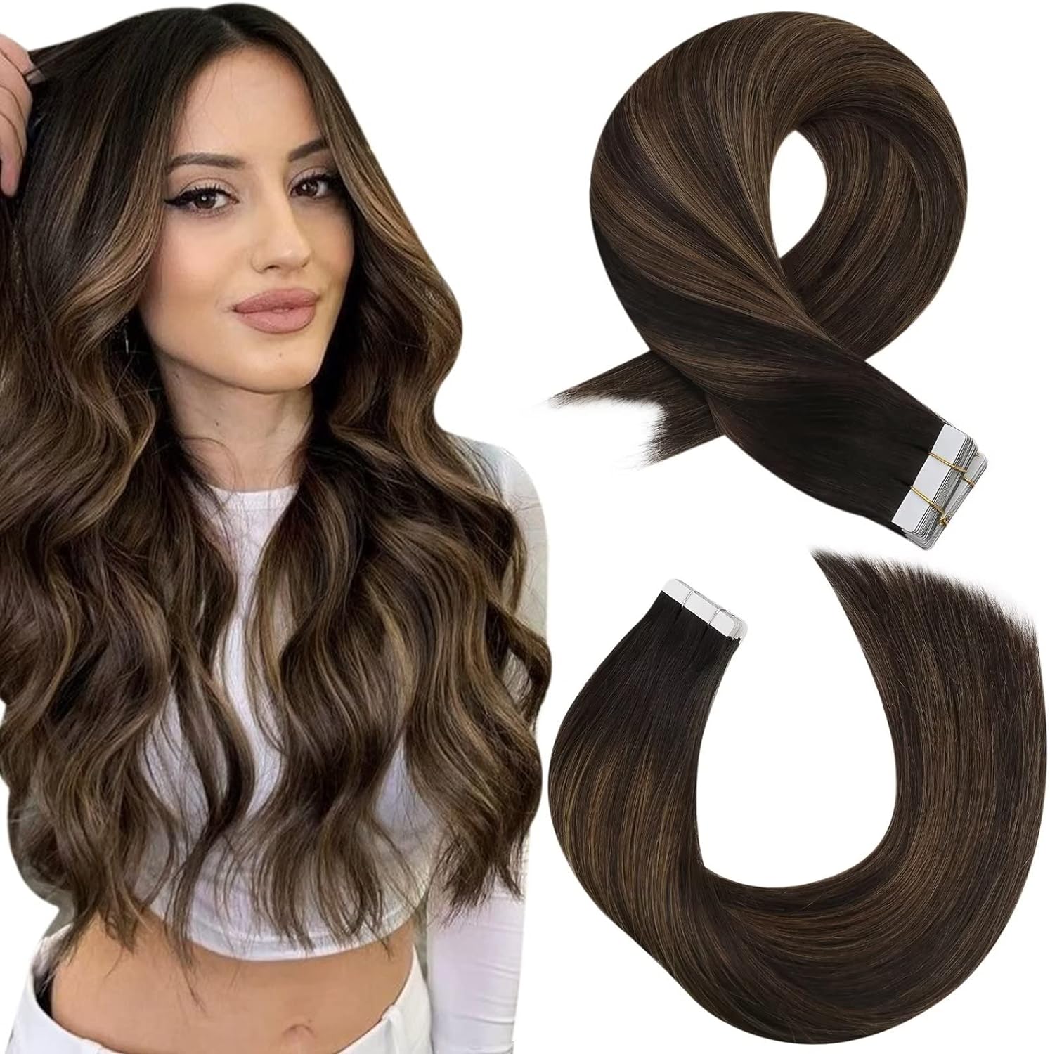 Moresoo Tape in Hair Extensions, Special Hair Extensions Human Hair, Innovative...