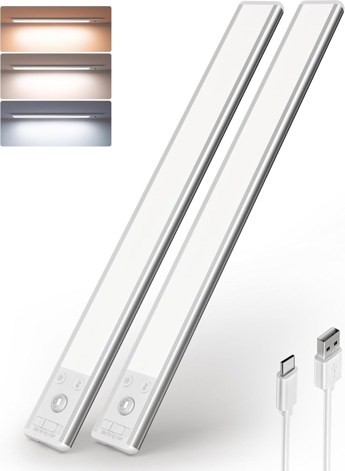 Under Cabinet Kitchen Lights, 134 LED Motion Sensor Lights Indoor 3 Color Temps,...