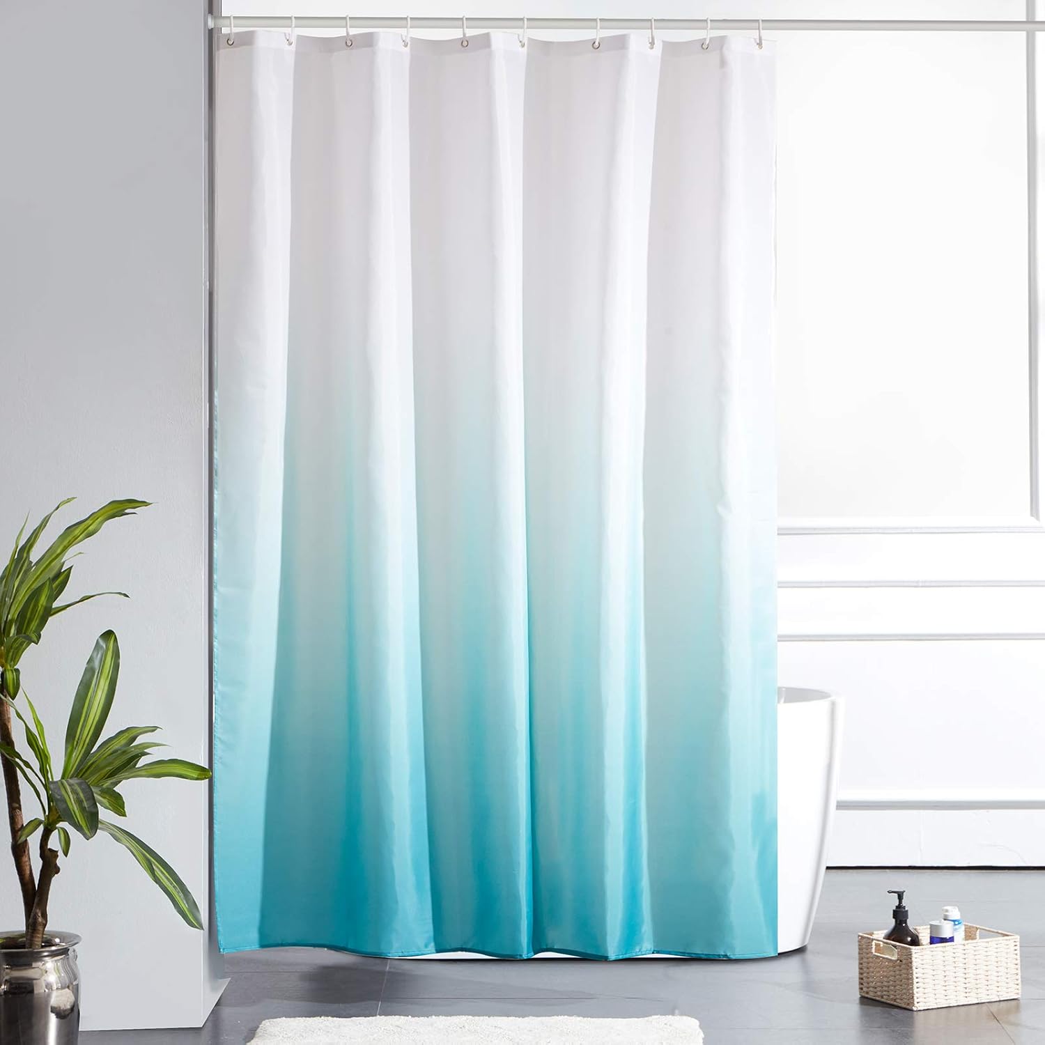 Furlinic Shower Curtain for Bathroom Mould Proof Polyester Fabric Wetroom Bath C...