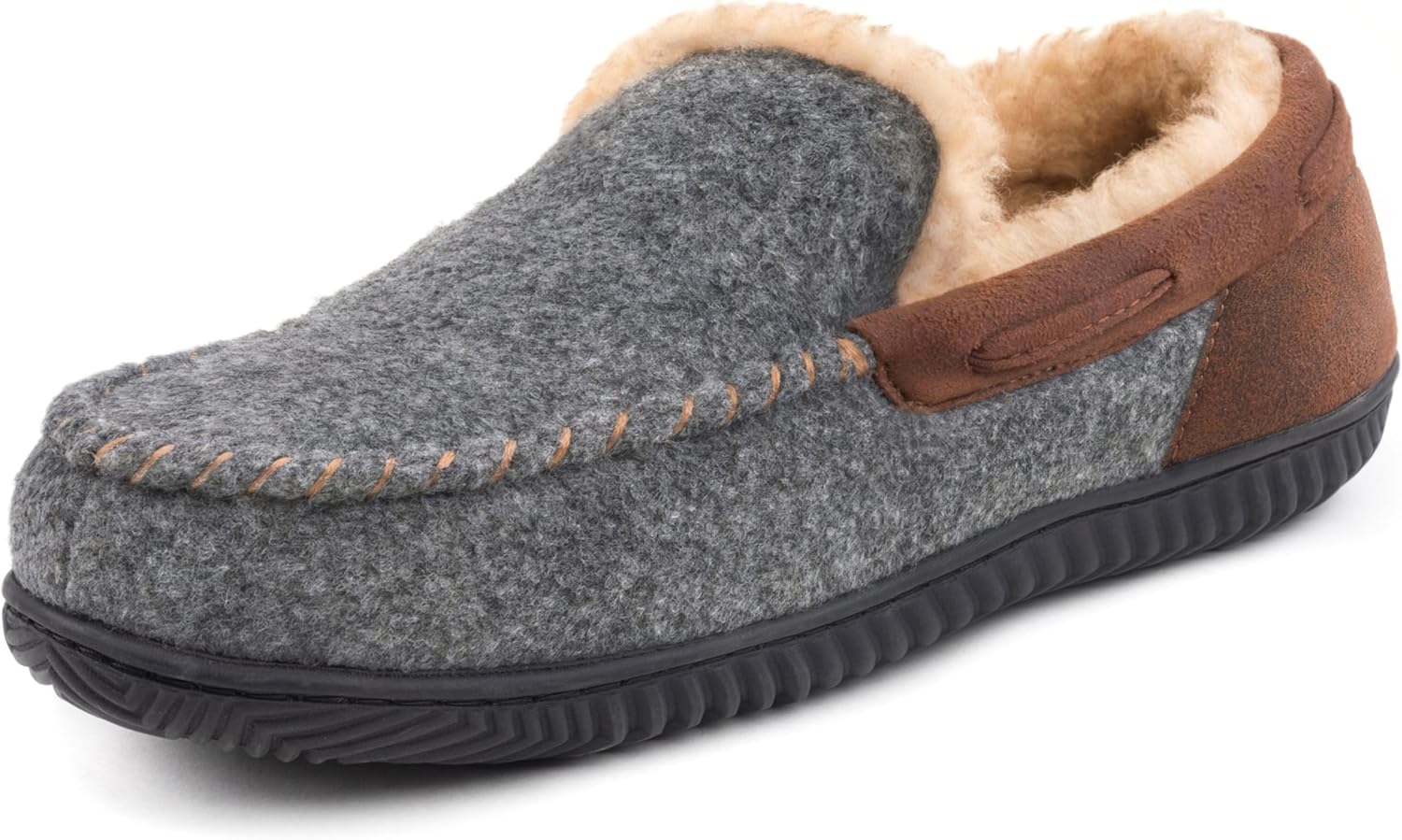 RockDove Men's Hearthfire Memory Foam Moc Slipper 11 UK Charcoal