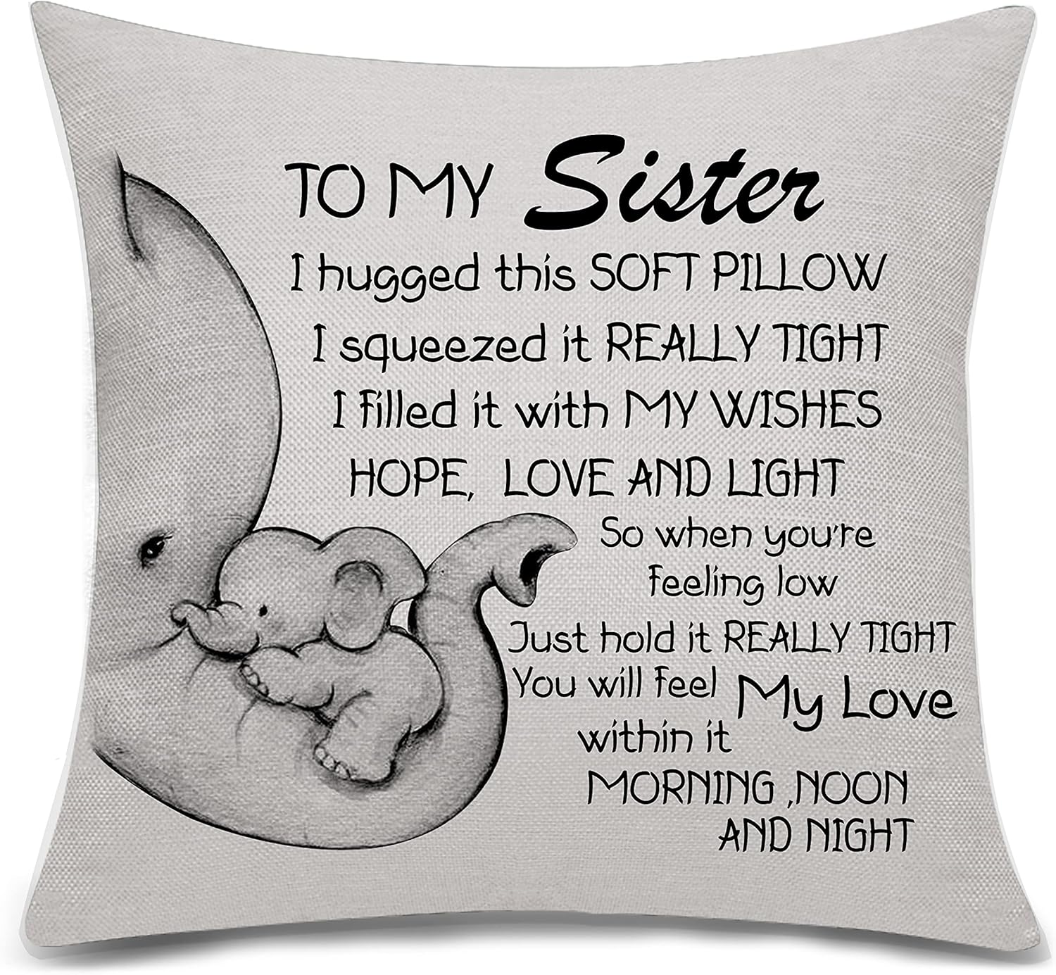 Bacmaxom Sister Gifts from Sister Brother Cushion Cover Pillowcase Cushion Case...