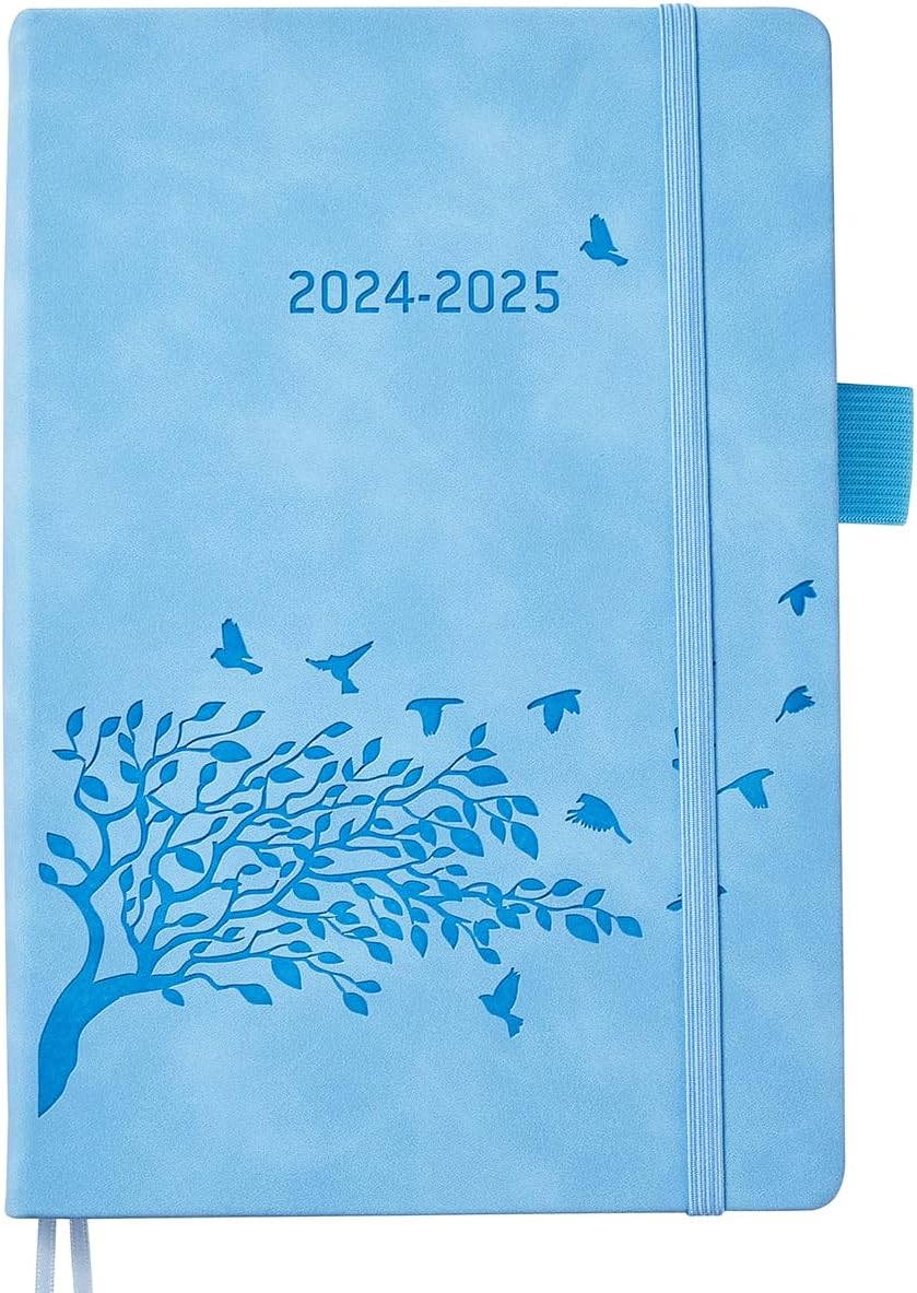Academic Diary 2024 2025 A5 Day to Page with Time, Daily Planner with Monthly Ta...