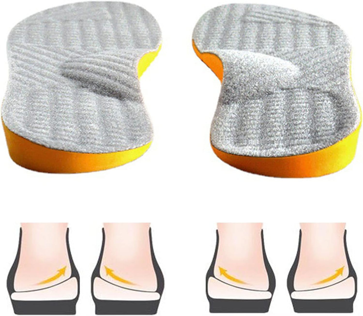 Goofort Women Men Posture Correcting Orthotic Insoles 4 in 1 Gel Insoles Flat fe...