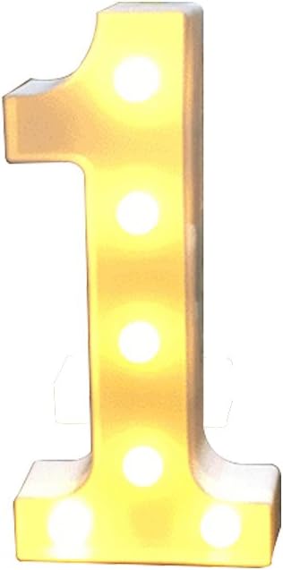 Guijiyi Number Light Sign Marquee Number Light Up Marquee 0-9 Digits Lights Sign...