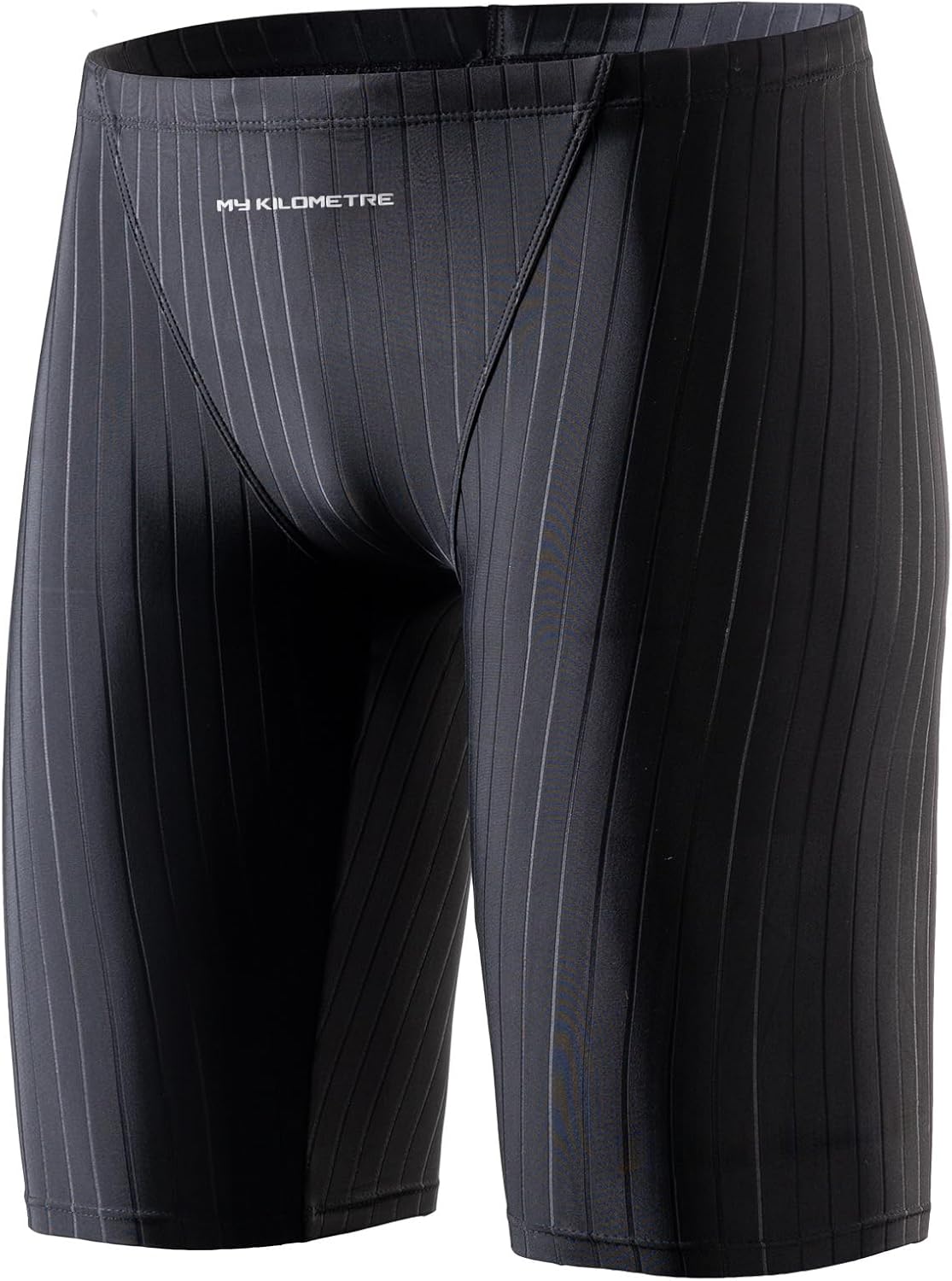 MY KILOMETRE Jammer Swimsuit Mens Solid Swim Jammers Endurance Long Racing Train...
