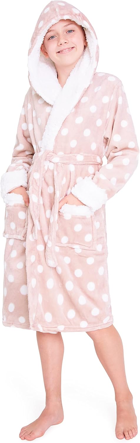 CityComfort Girls Dressing Gown, Special Hooded Fluffy Dressing Gown for Kids, A...