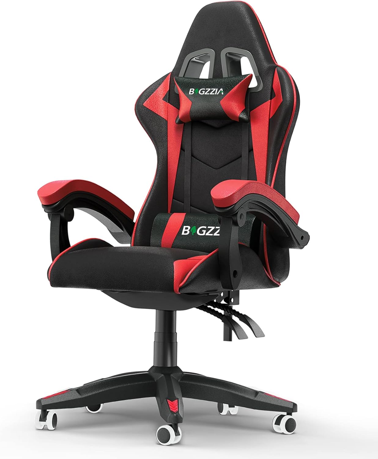bigzzia Gaming Chair Ergonomic Computer Chair Reclining PU Leather High Back Vid...