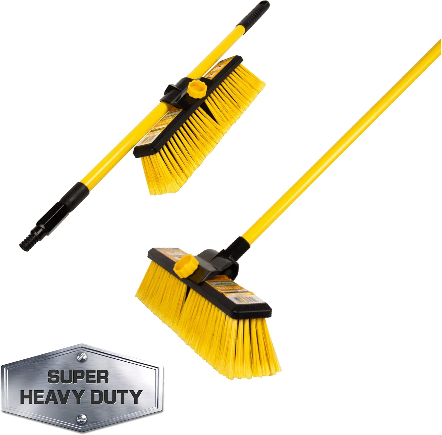 Heavy Duty Garden Brush Yard Brush | Industrial Garden Broom | Telescopic Handle...