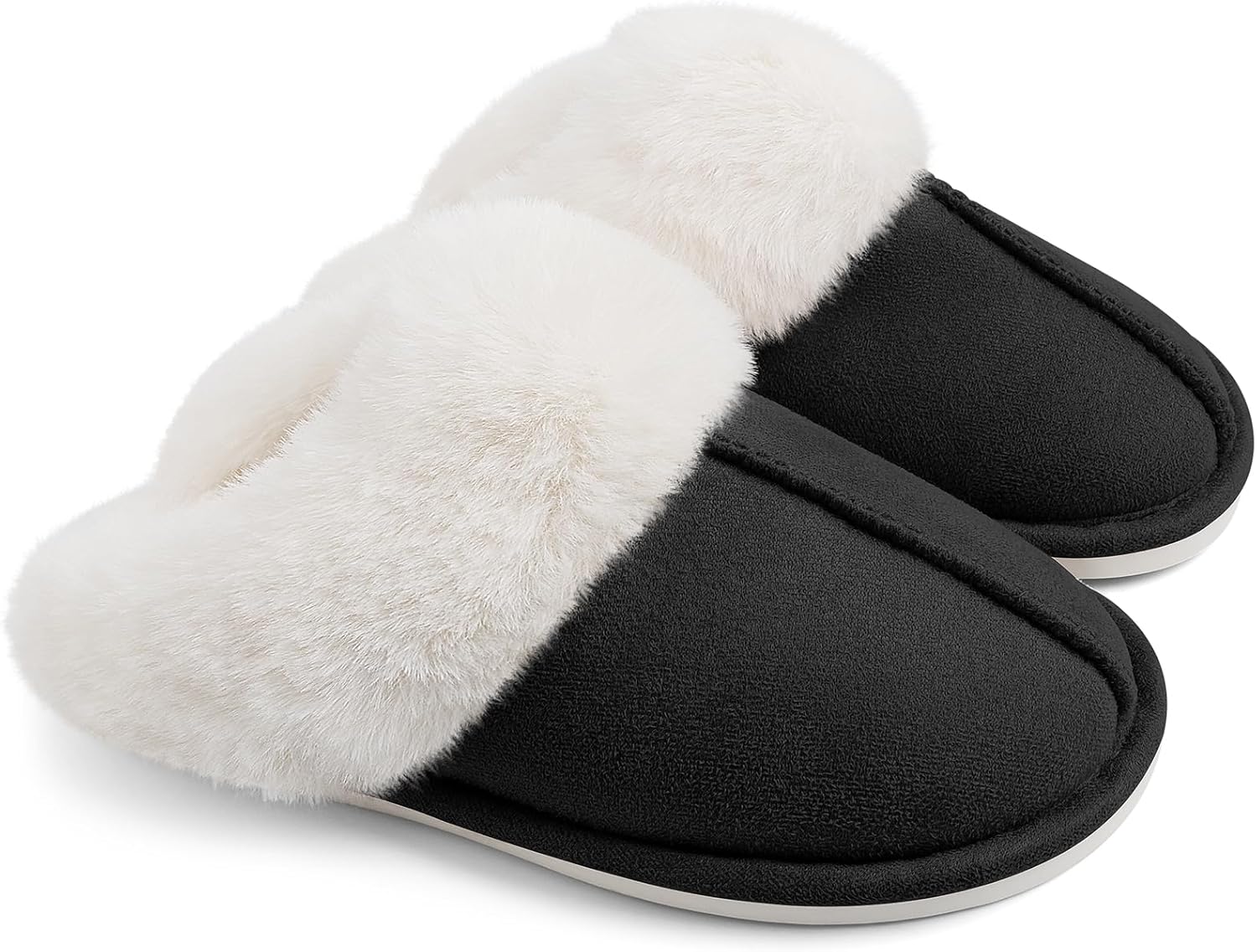 YUTYTH Fluffy Slippers Women Memory Foam Slippers for Ladies Plush Cozy House Sh...