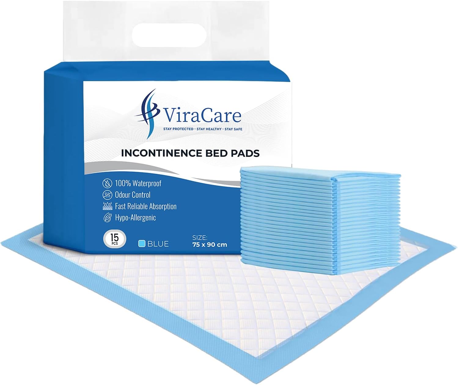 75 x Incontinence Bed Pads | Bed Protectors For Incontinence | Large Size 75x90c...
