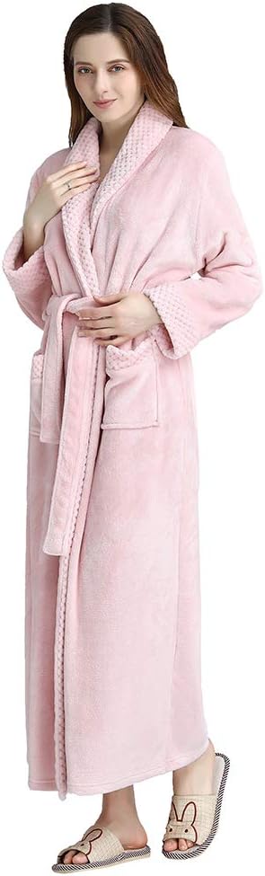 Oksun Dressing Gown Women Full Length Robe Plus Size Fleece Winter Warm Bathrobe...