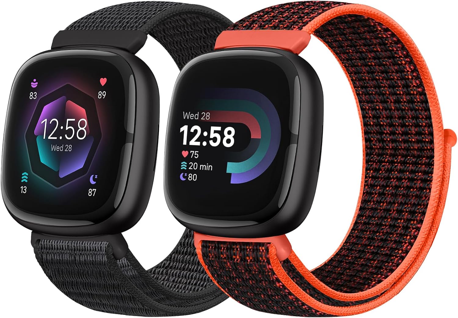 Runostrich Nylon Straps Compatible with Fitbit Versa 4/Sense 2/Versa 3/Sense, So...