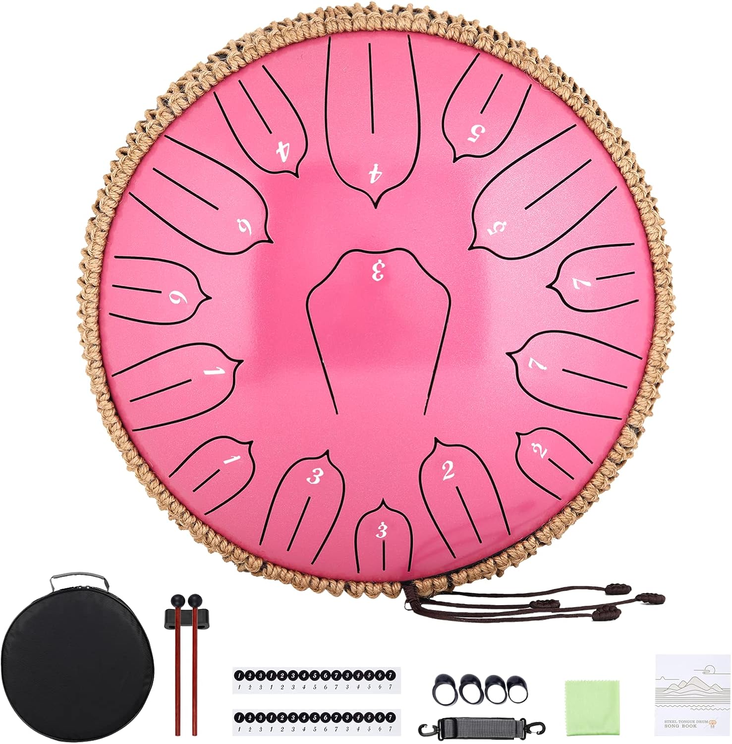 Musfunny Steel Tongue Drum, Special Handpan Drum with 15 Notes, Innovative Percu...