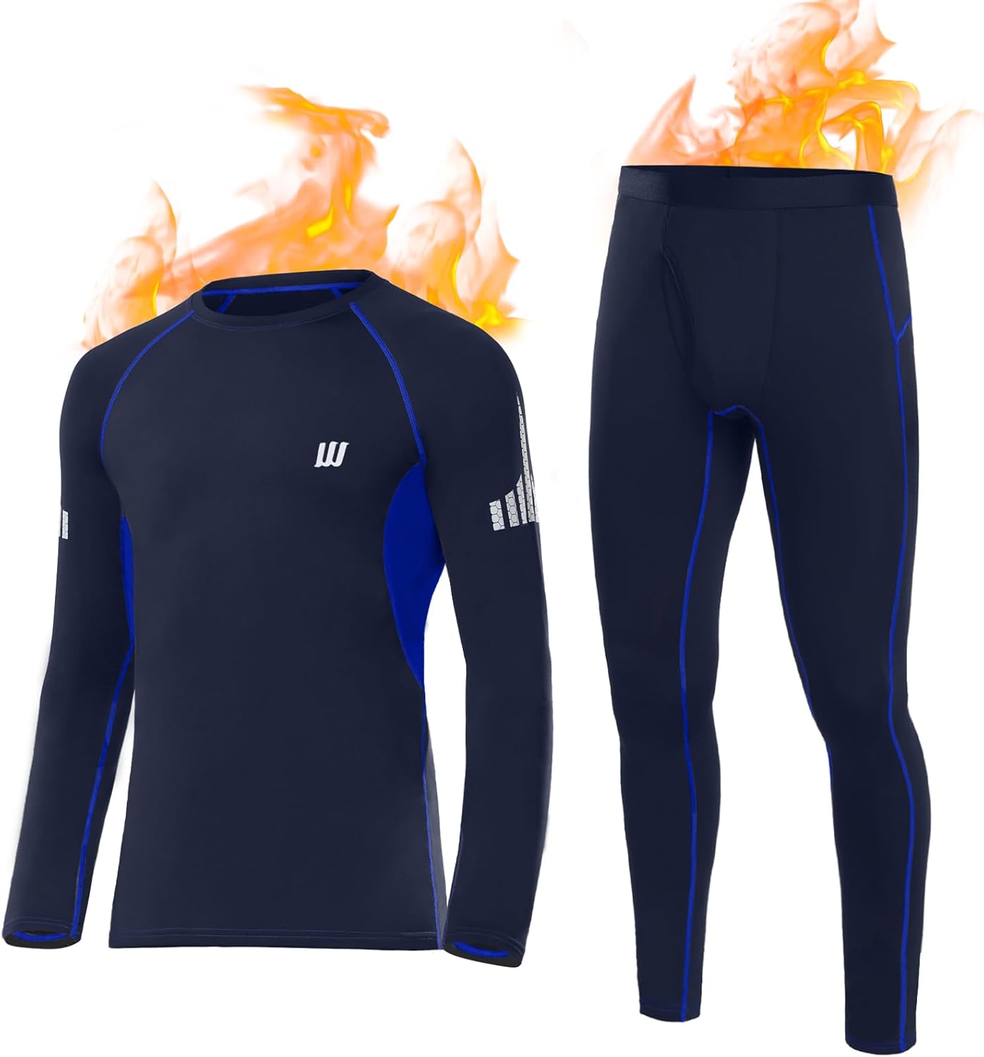 YUTYTH Thermal Underwear Mens Set, Cozy Breathable Long Johns for Men Thermal Wa...