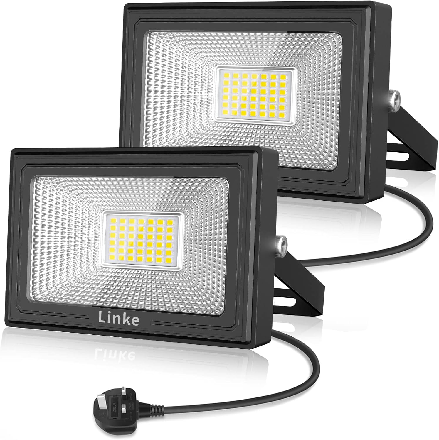 Linke LED Floodlight, Special Outdoor 35W Work Lights, Innovative 3000LM Plug In...