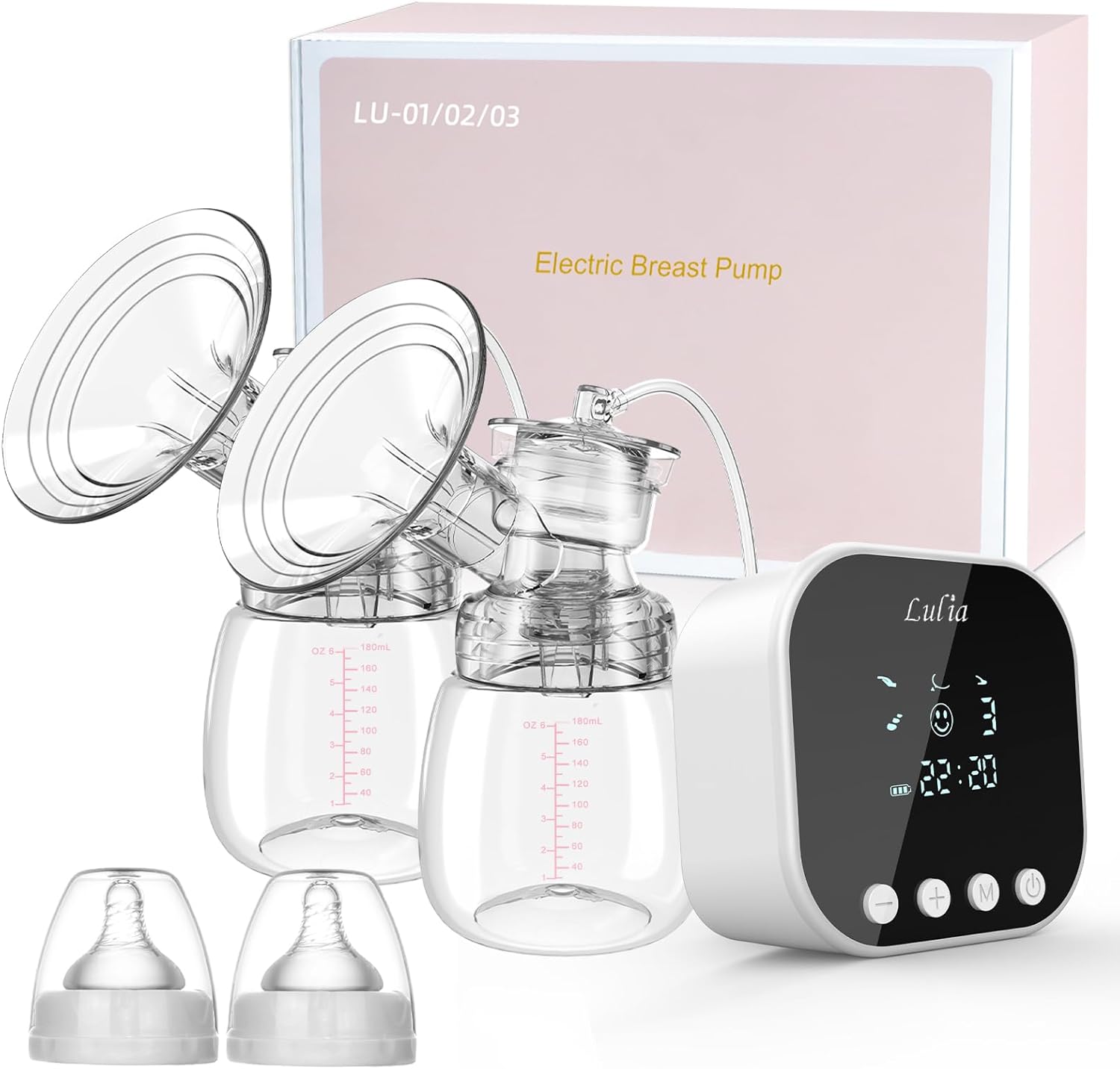 Lulia Electric Breast Pump, Double Breast Milk Pum...