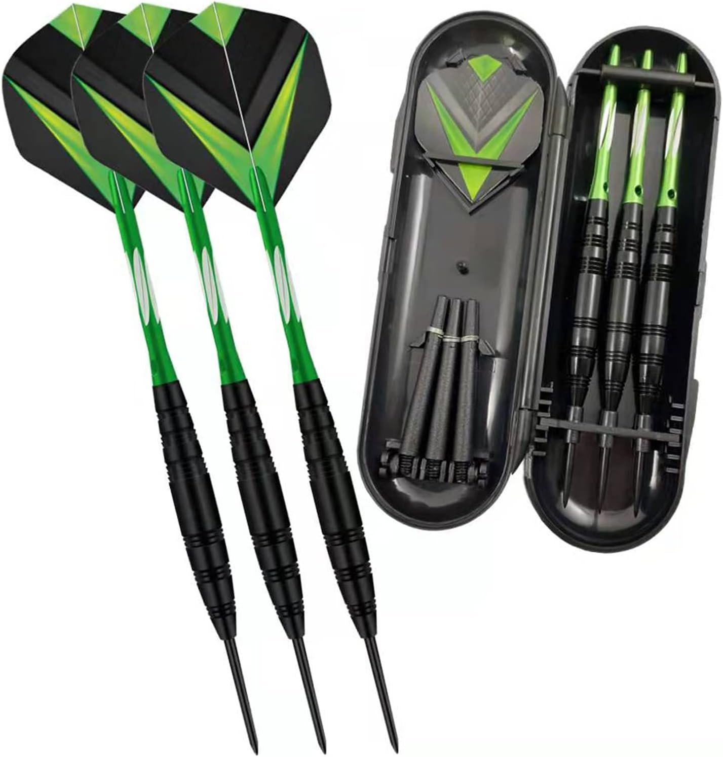 Steel Tip Darts Set,3 Pack Professional Dart with Aluminum Shafts and Darts Case...