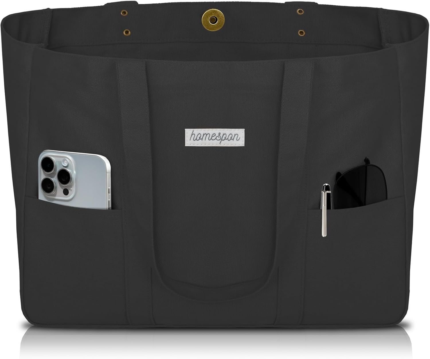 HOMESPON Large Canvas Tote Bag for Women Everything Bag with Pockets and Laptop...