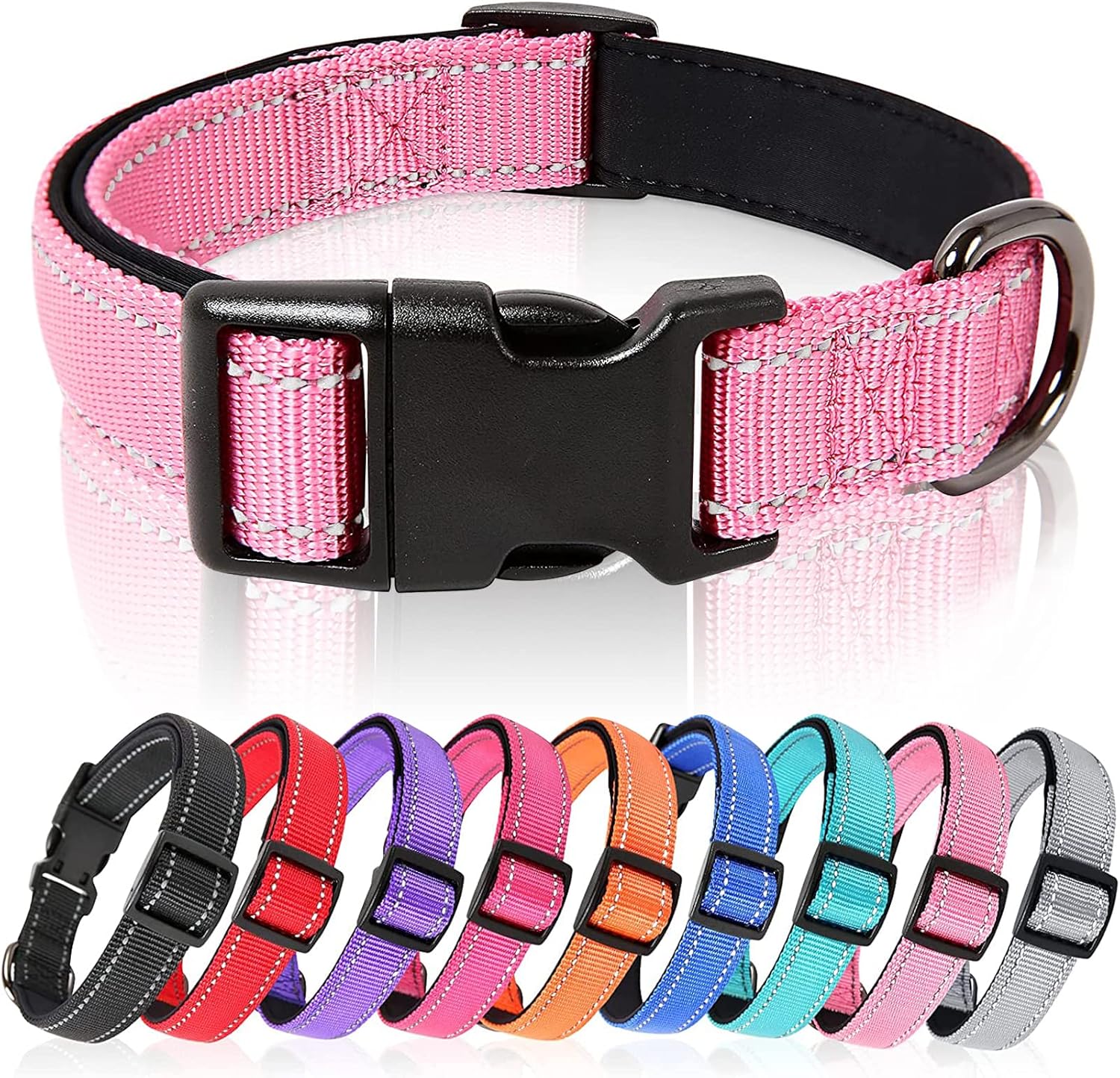 HEELE Dog Collar, Special Reflective Pet Collar, Soft Neoprene Padded Unique Dog...