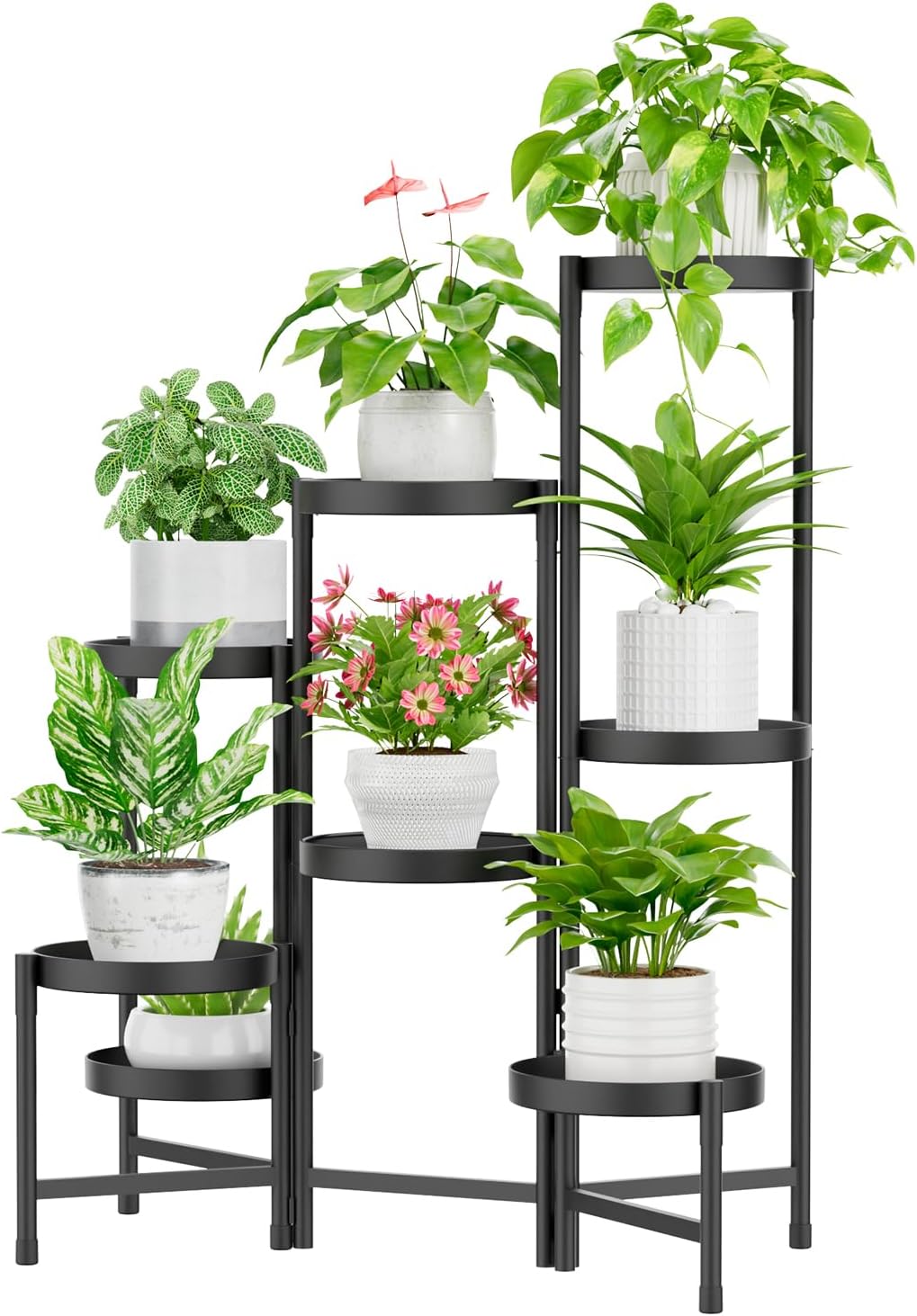 iDavosic.ly 8 Tier Plant Stand Indoor Tall, Corner Metal Tiered Plant Stands Out...