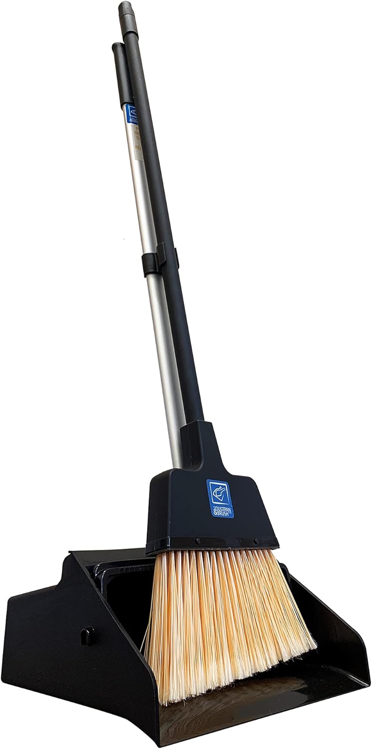 Strong Trade Quality Long Handled Dustpan and Brush Set – Industrial Dustpan and...