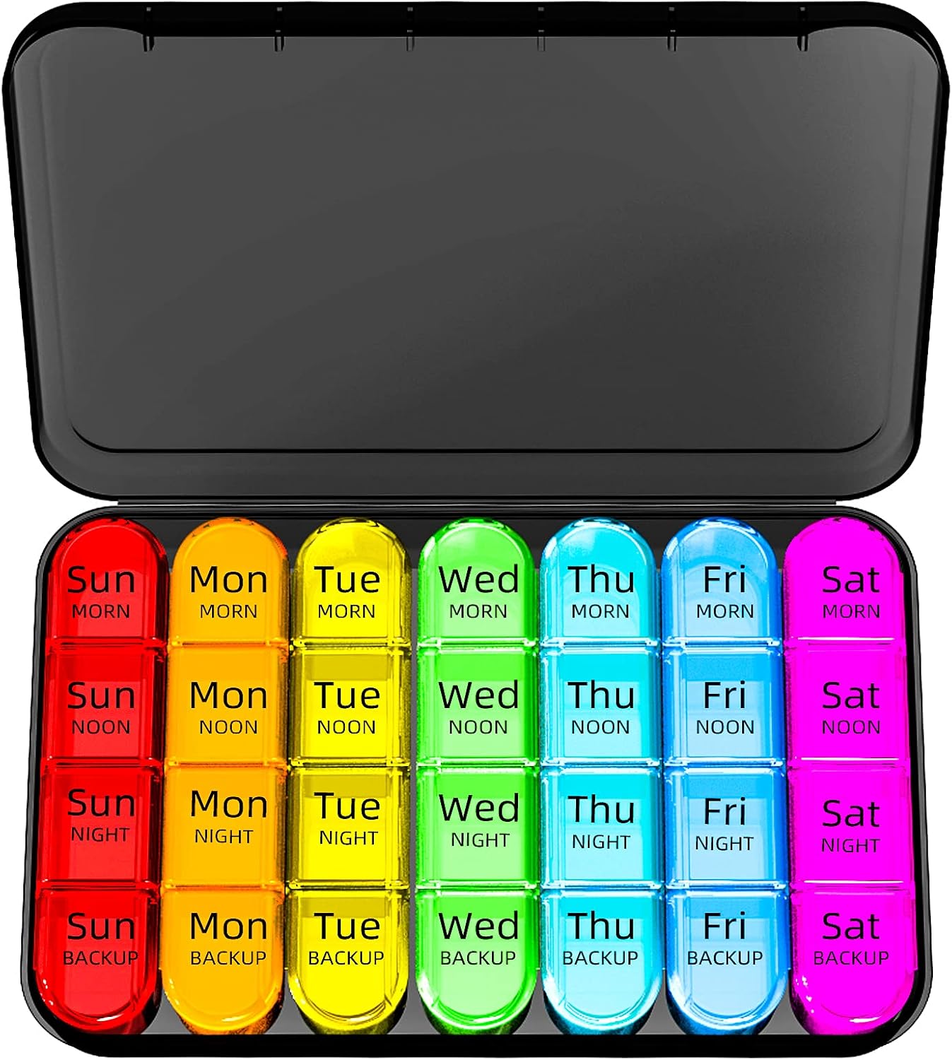Doruimi Weekly Pill Box Organiser, Small Pill Box 7 Day 4 Times A Day, with 28 C...