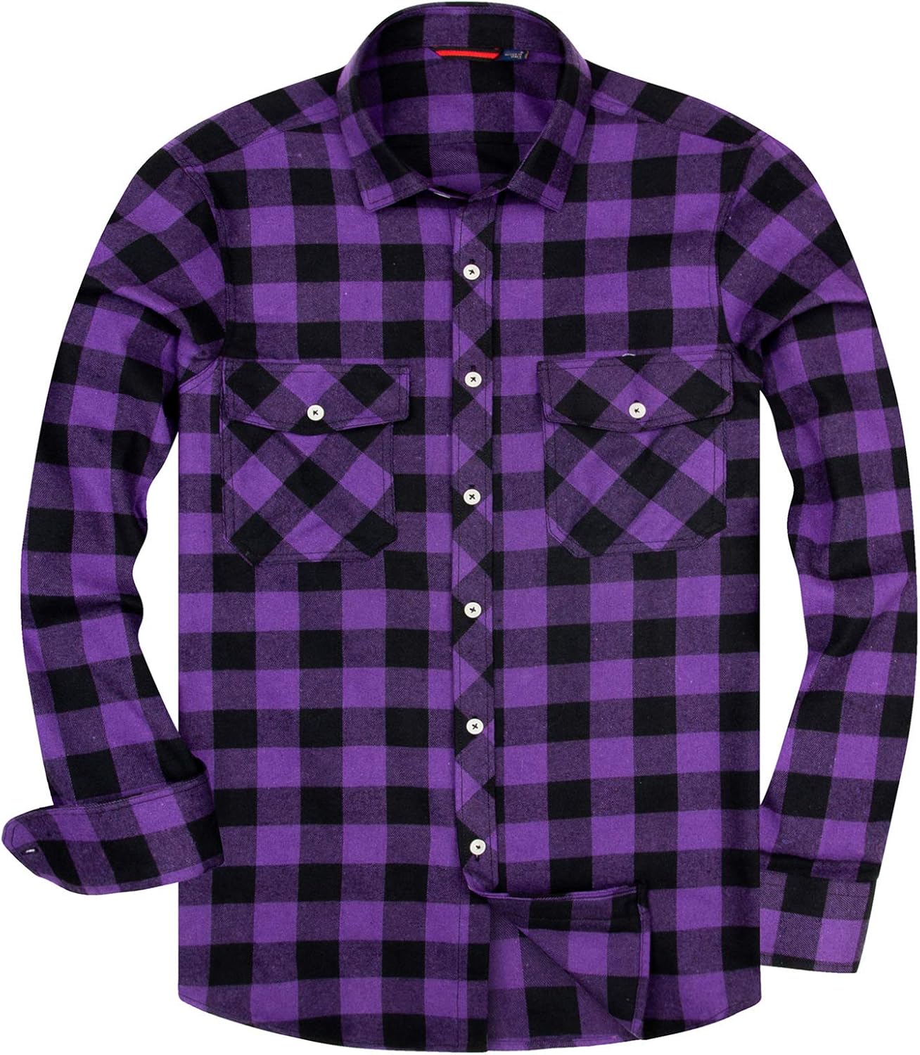 Siliteelon Flannel Shirt, Unique Checked Shirt for Men, Special Plaid Shirt Cott...