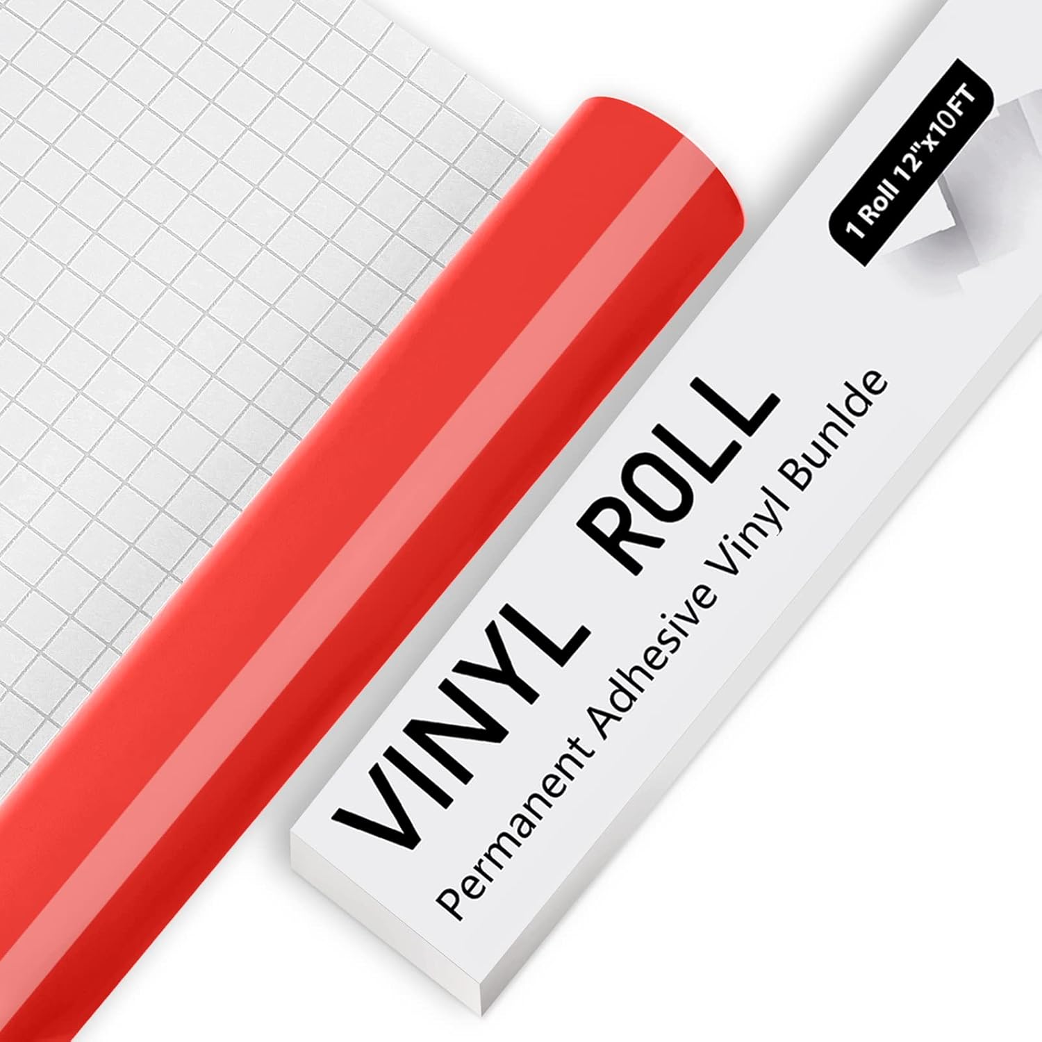 Permanent Vinyl for Cricut - 10Ft Glossy Red Adhesive Vinyl Sheets, vinyl for Cr...