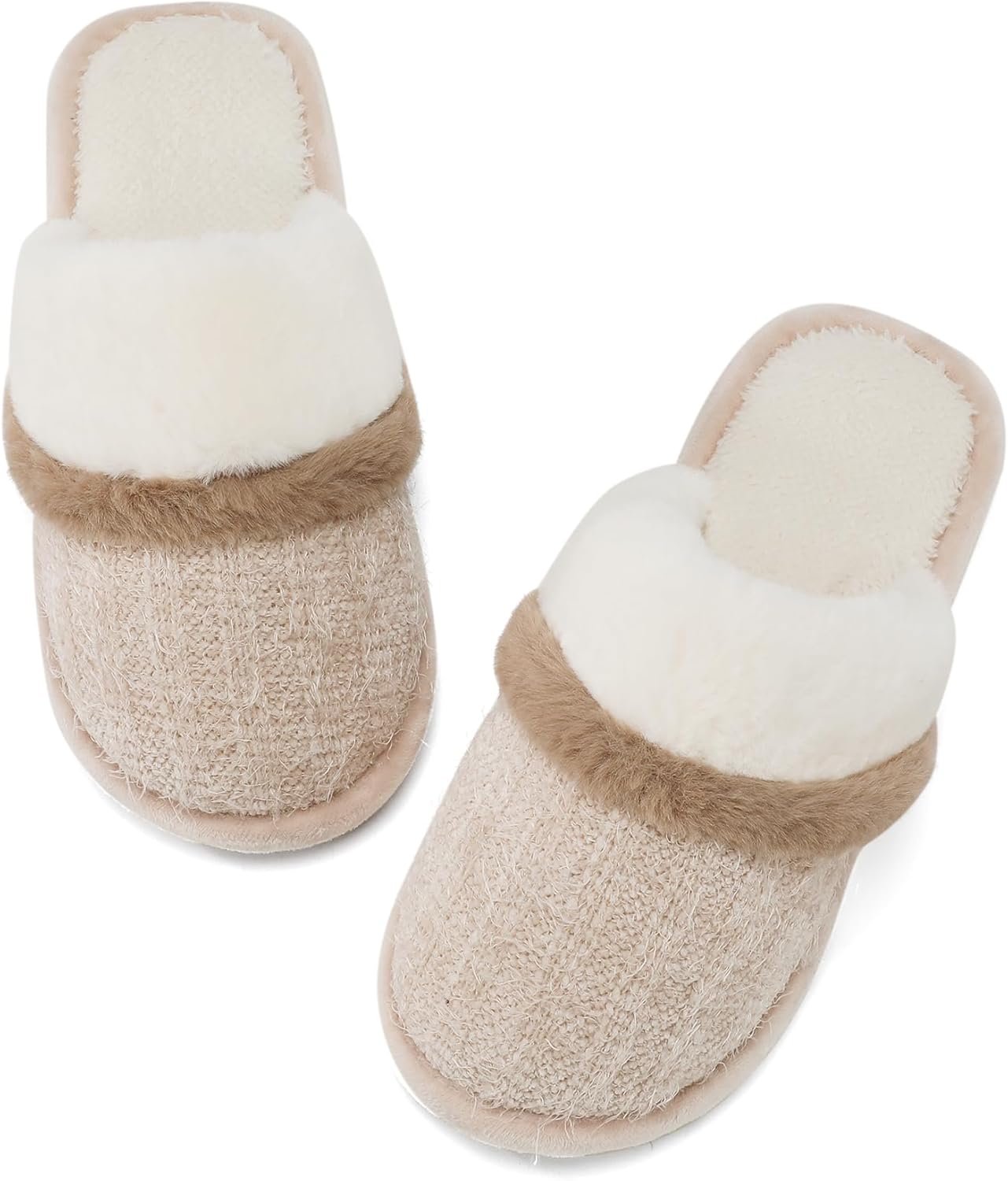 MAXTOP Slippers for Women Soft Plush House Slippers with Cozy Memory Foam Slip-o...