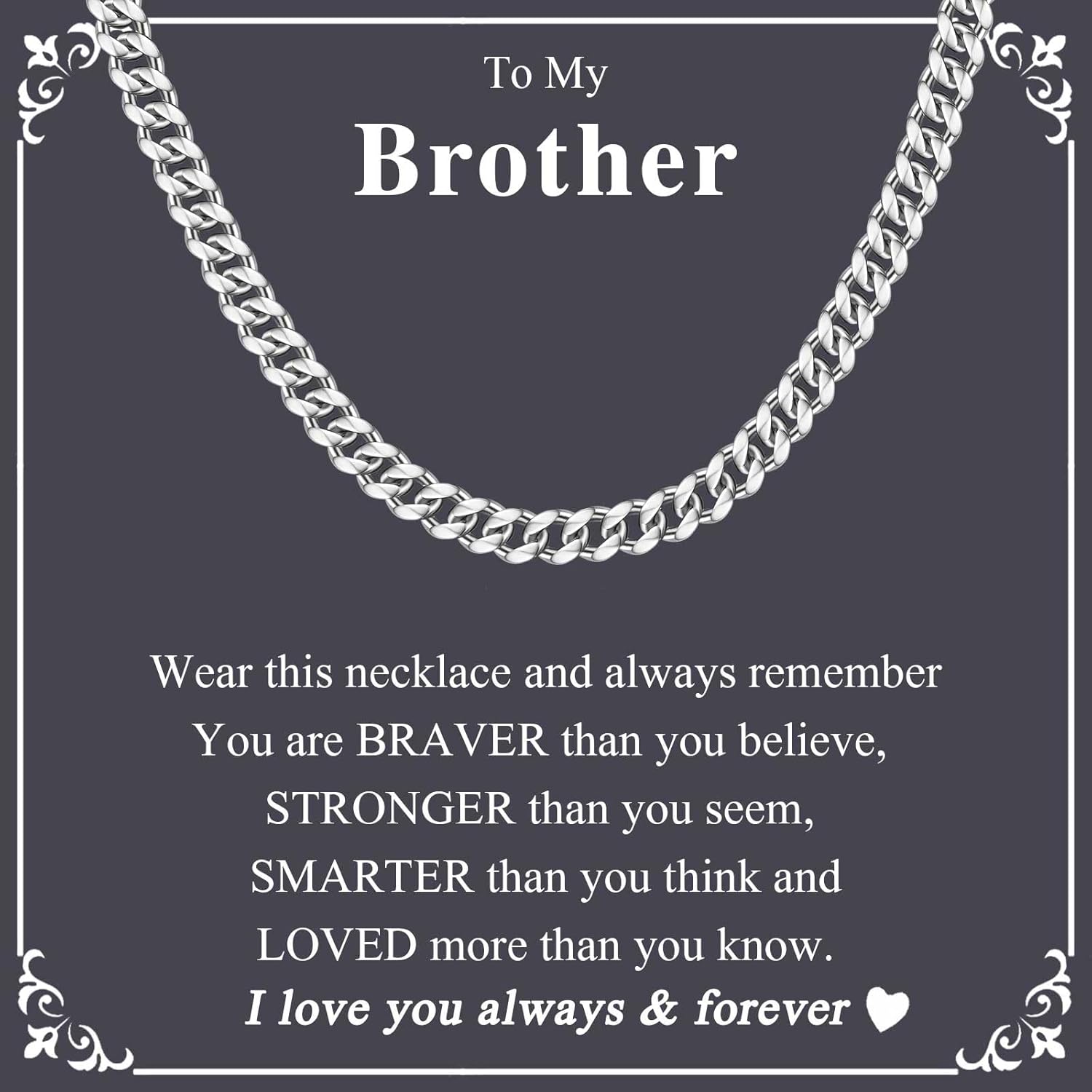 KORAS Cuban Chain Gifts for Dad Stepdad Grandad Husband Boyfriend, Mens Gifts Cu...