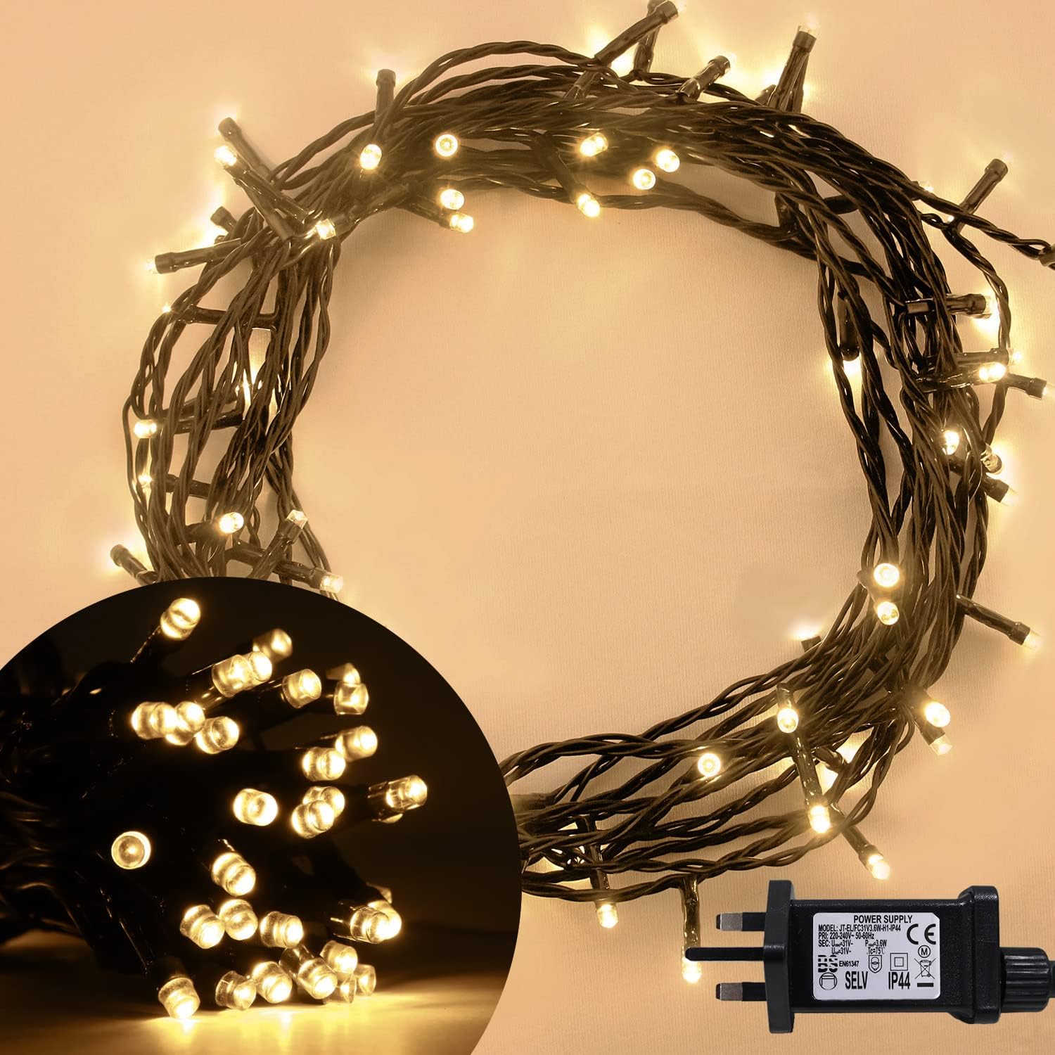 ANSIO® Christmas Lights 100 LED 10m/32ft Christmas Tree Lights for Indoor & Outd...