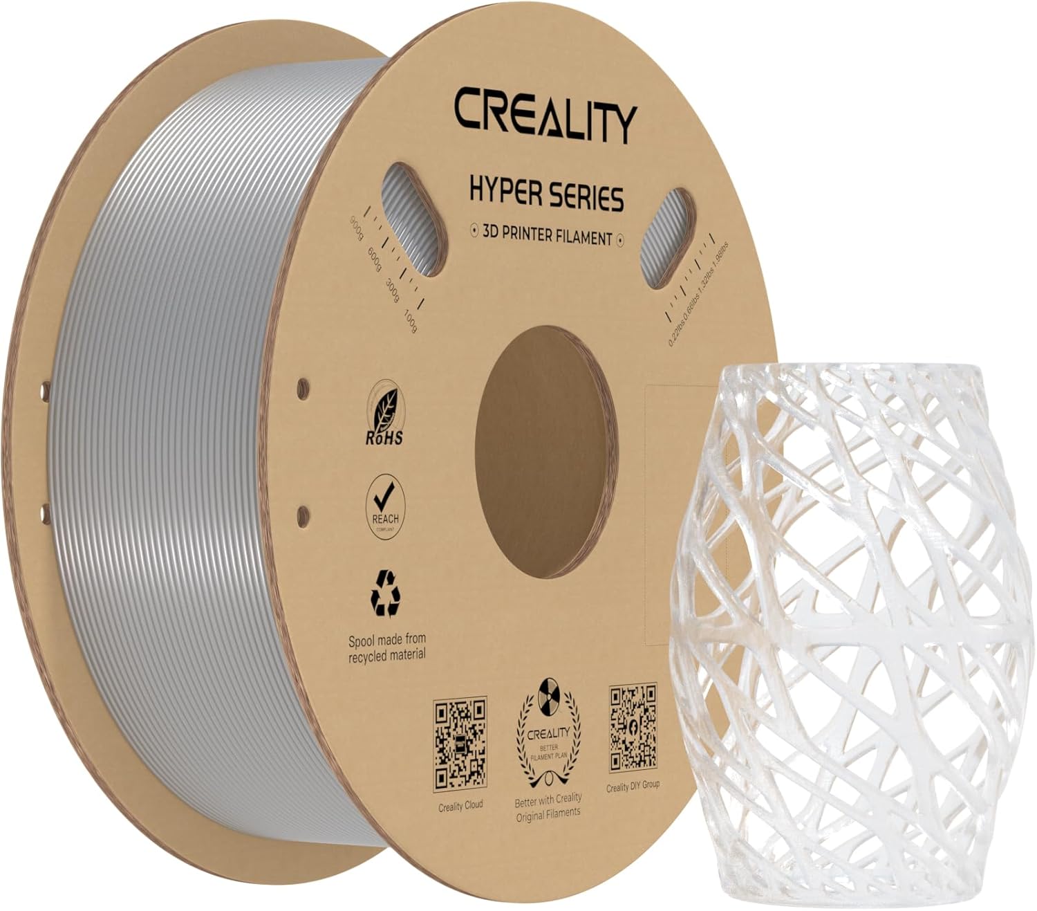 Creality Hyper PETG PLA Filament, Special Filament for K1 Max, Innovative 3D Pri...