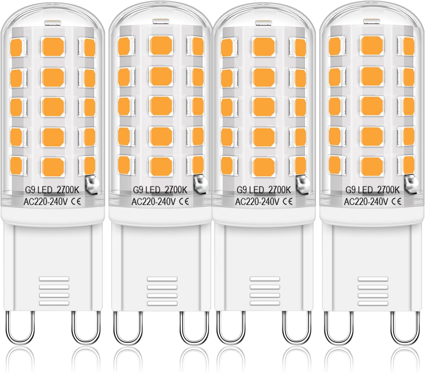 Auting G9 LED Bulbs Warm White 2700K,LED Light Bulb 4W Equivalent to 30W-40W Hal...