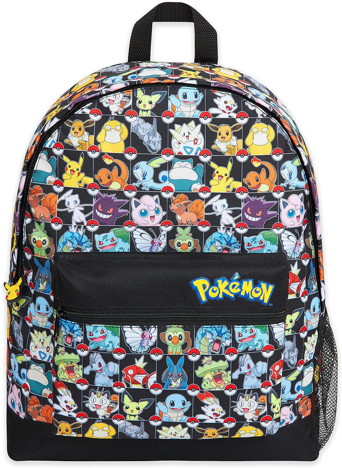 Pokemon Backpack Kids School Bag Boys Girls Teens Pikachu Eevee Pokeball Multico...
