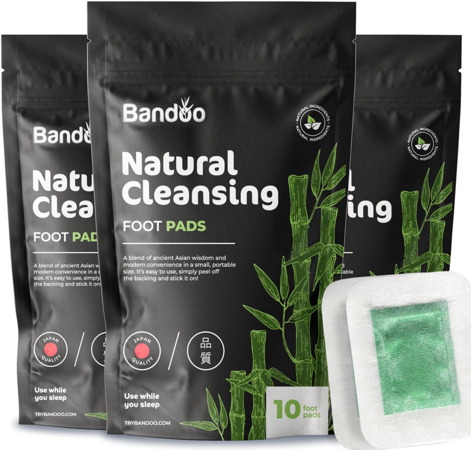 Bandoo Foot Pads | Original | Rana Pads | Premium Natural Bamboo Vinegar Foot Ca...