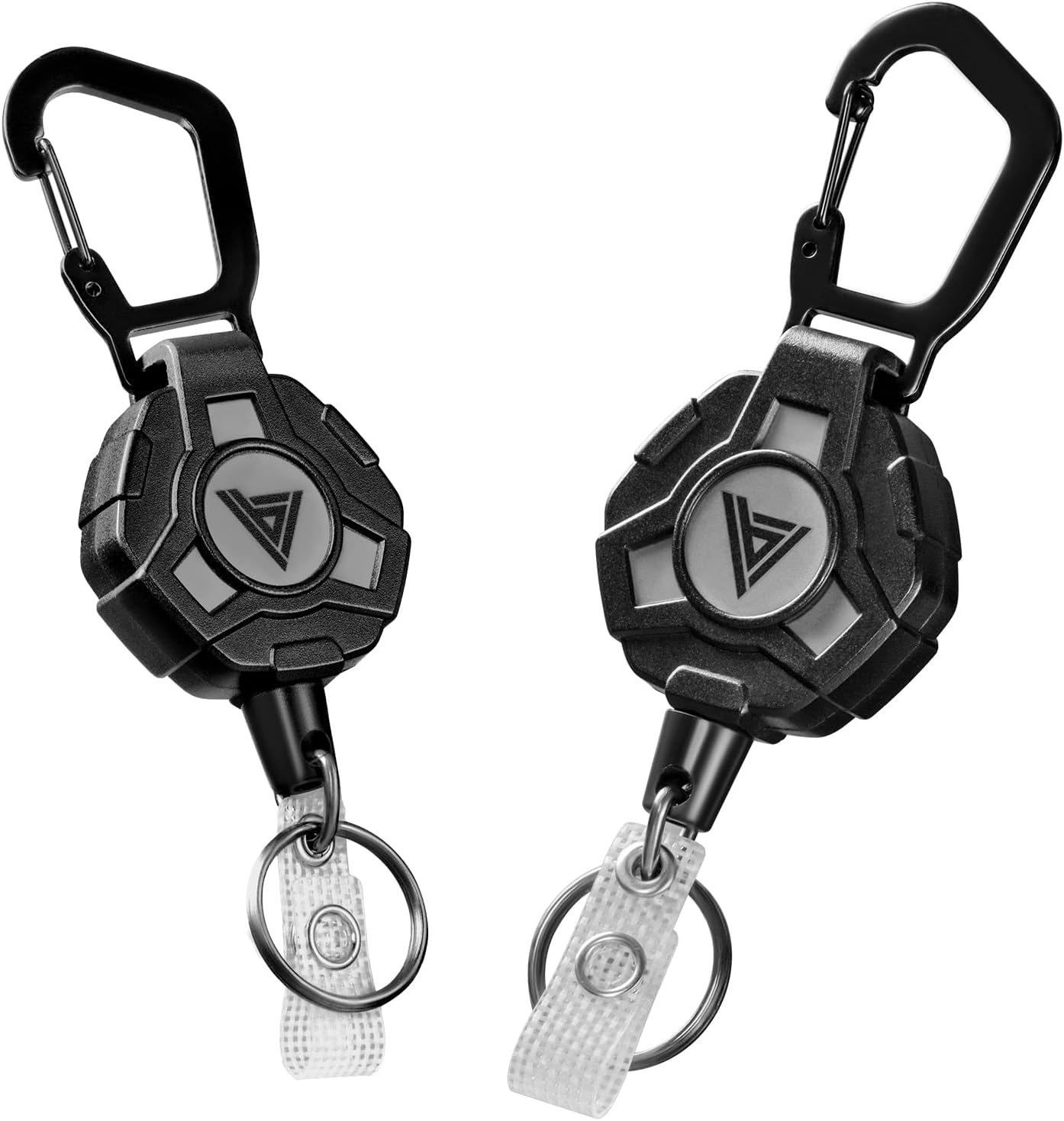 Bemece 2 Pack Retractable Keychain, Heavy Duty Carabiner Badge Holder with 29" S...