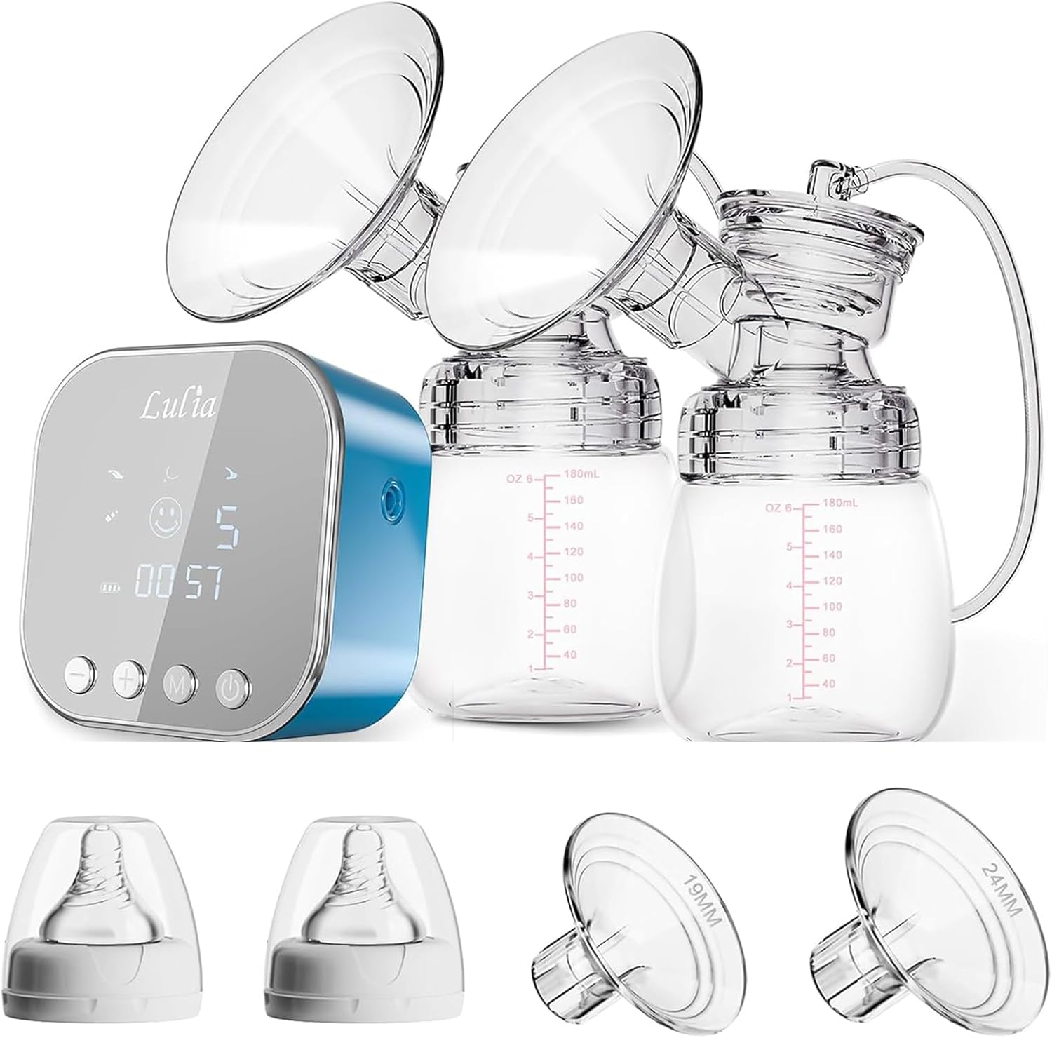 【2023 Upgraded Model】 Lulia Double Electric Breast Pump Portable Strong Suctio...