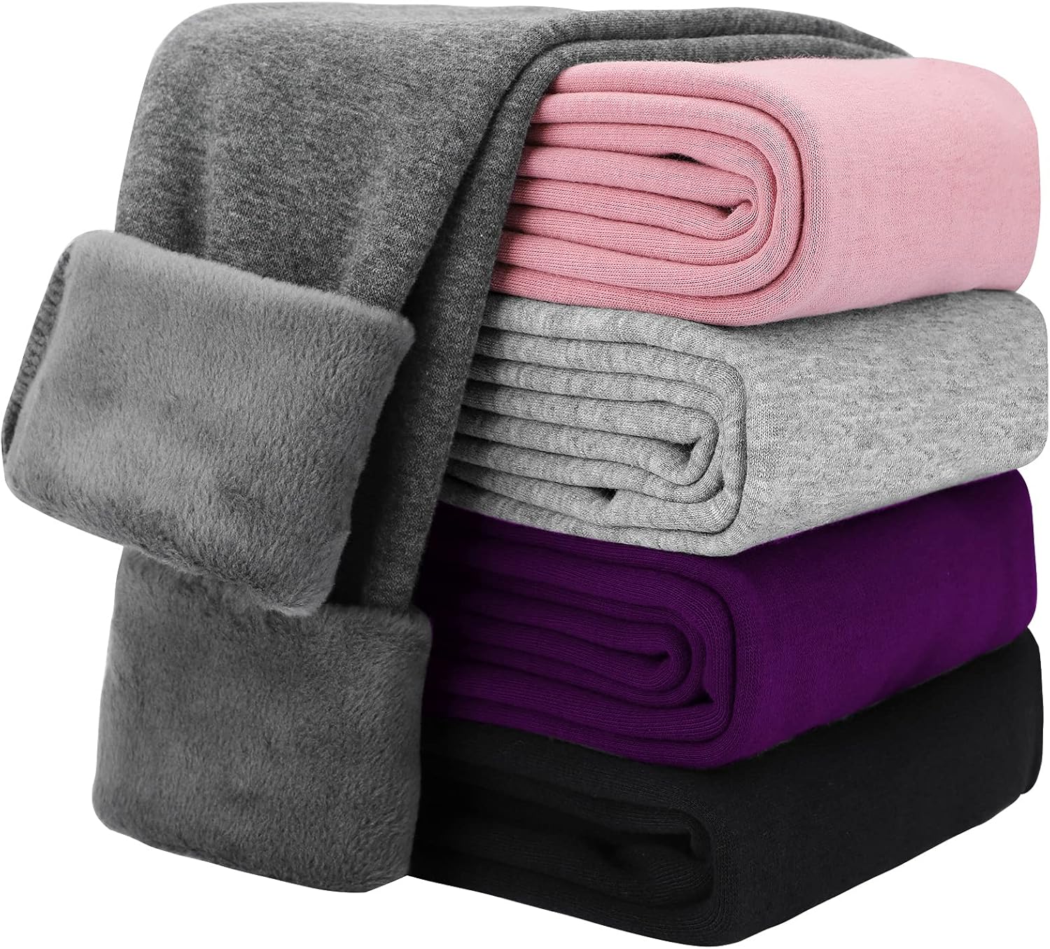 KEREDA Girls Fleece Lined Leggings Winter Warm Pants for Kids 3-14 Years 12-14 Y...