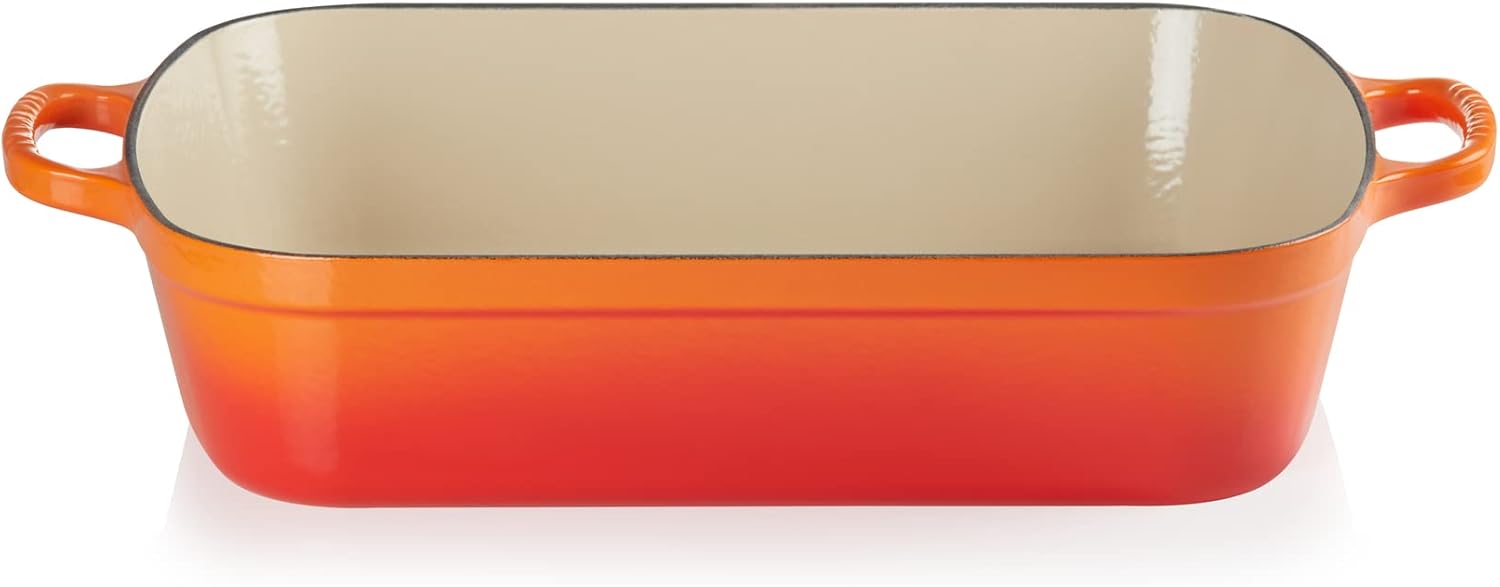 Le Creuset Signature Enamelled Cast Iron Rectangular Roasting Dish, 37 cm, 6.6 L...