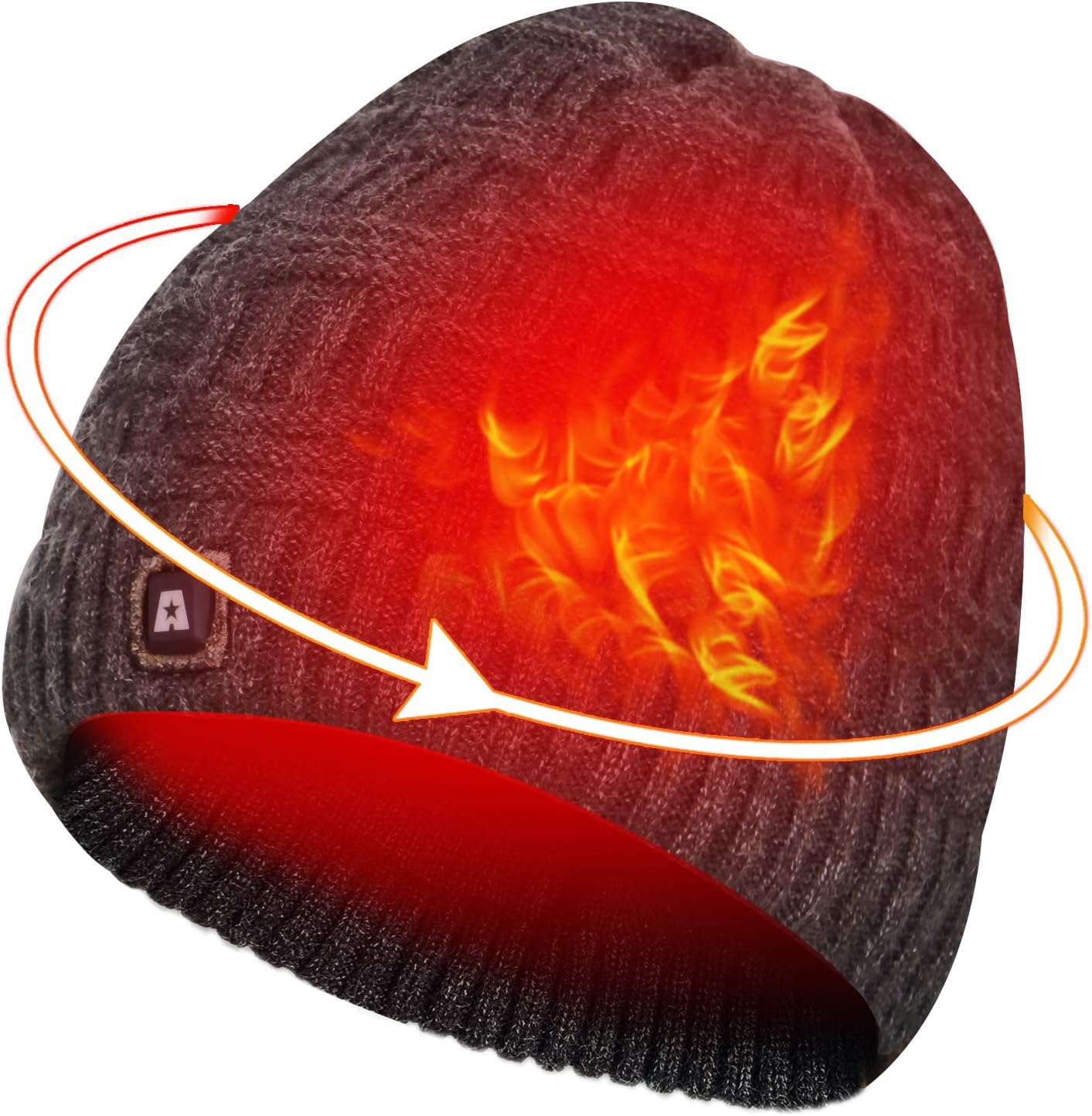 DUKUSEEK Heated Hat, Electric Winter Heated Beanie Hat with 7.4V Rechargeable Ba...