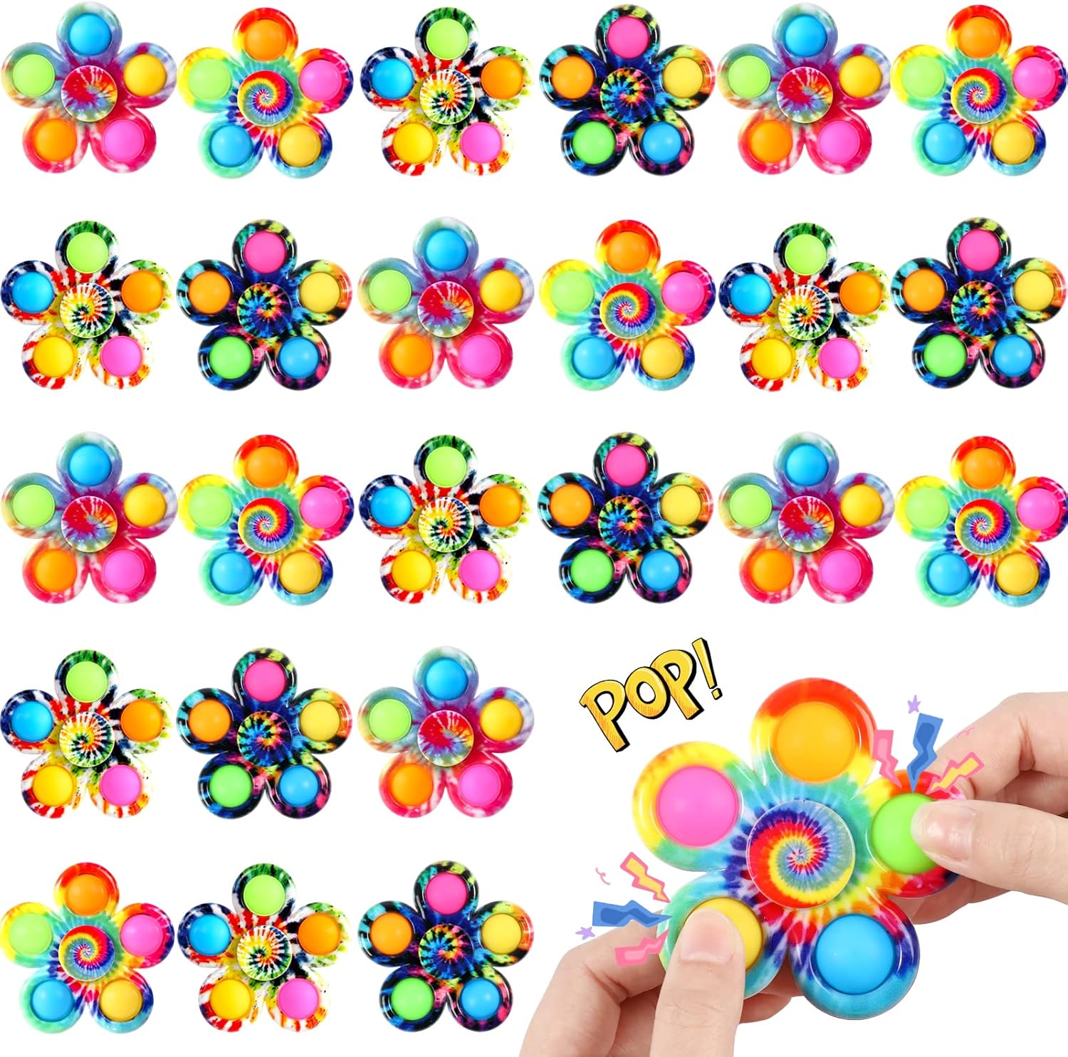 Gigilli 24 Pack Party Favors Fidget Spinners for Kids 4-8 8-12, Christmas Goodie...