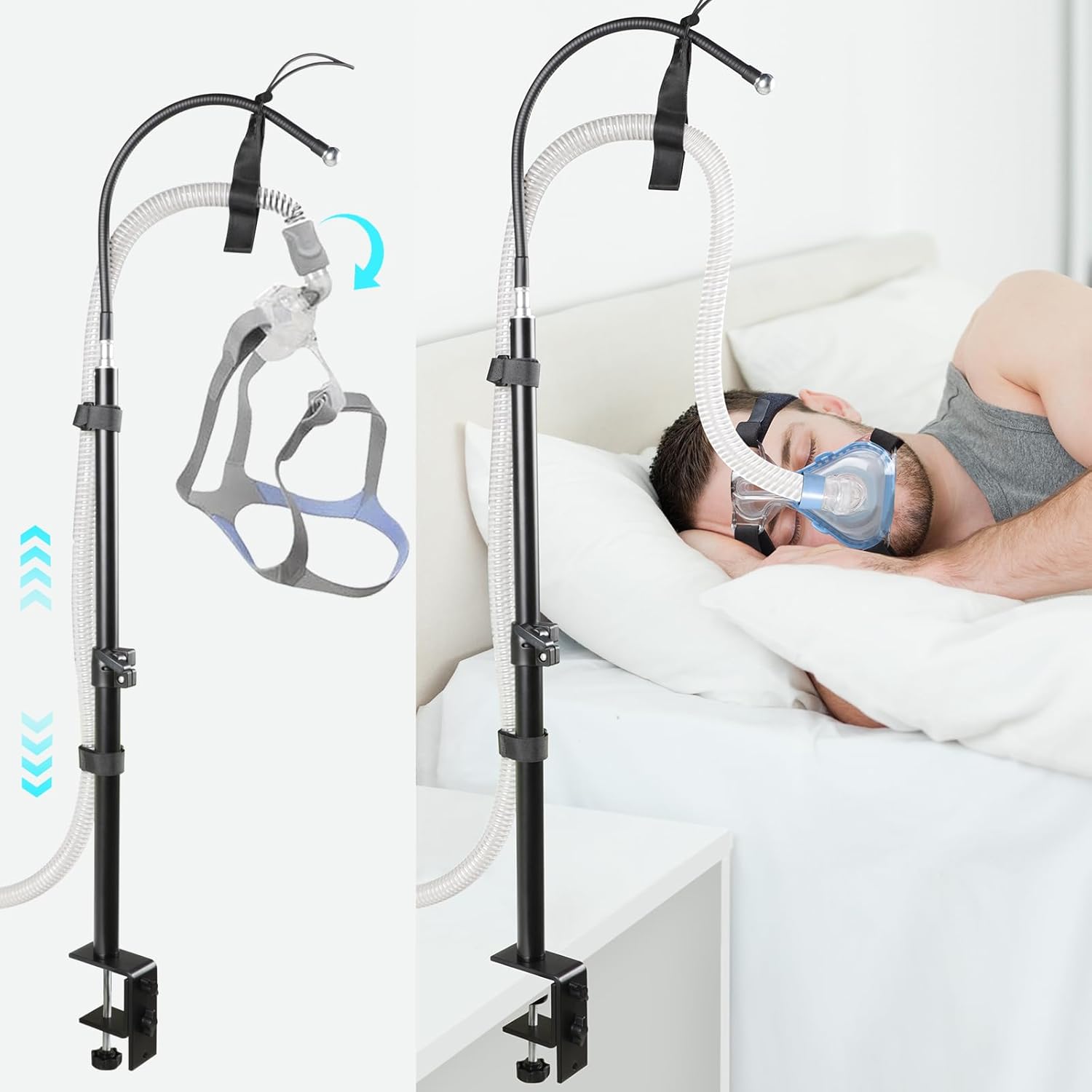 Hydomi CPAP Hose Holder for Bed, Portable Bedside CPAP Hose Tube Hanger, Lasts 1...